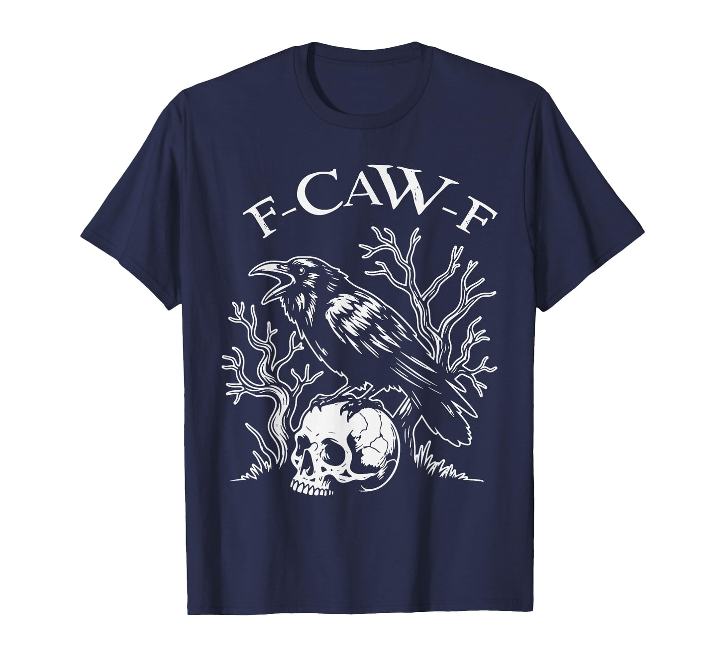 F-Caw-F Black Crow Funny Moon Dark Humor Vibe T-Shirt