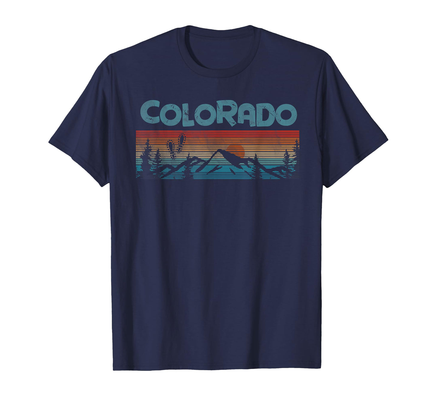 Colorado Rocky Mountains Retro Tee Skiing Camping Climbing T-Shirt