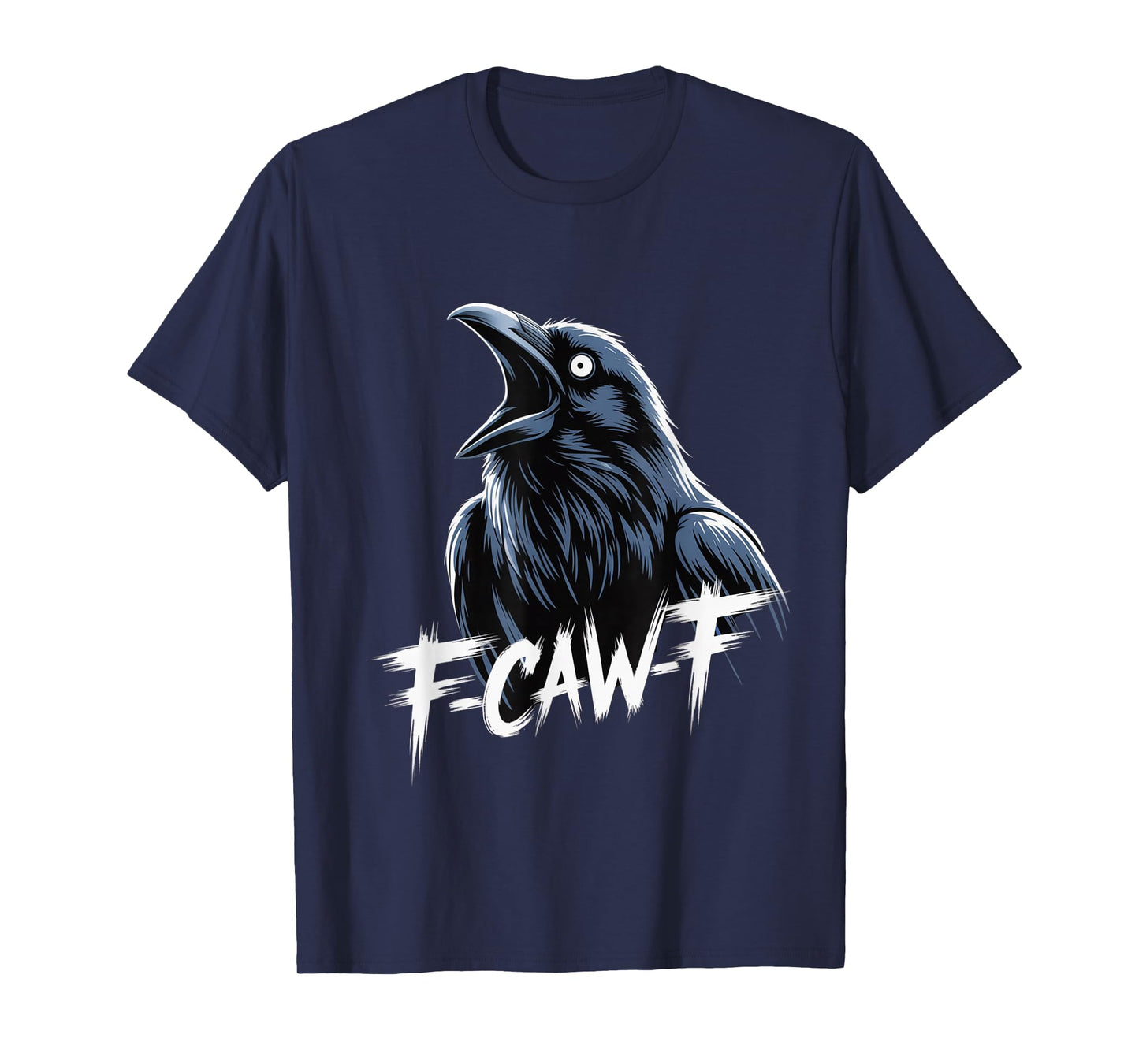 F-Caw-F Crow Funny Gothic Moon Black Bird Halloween T-Shirt