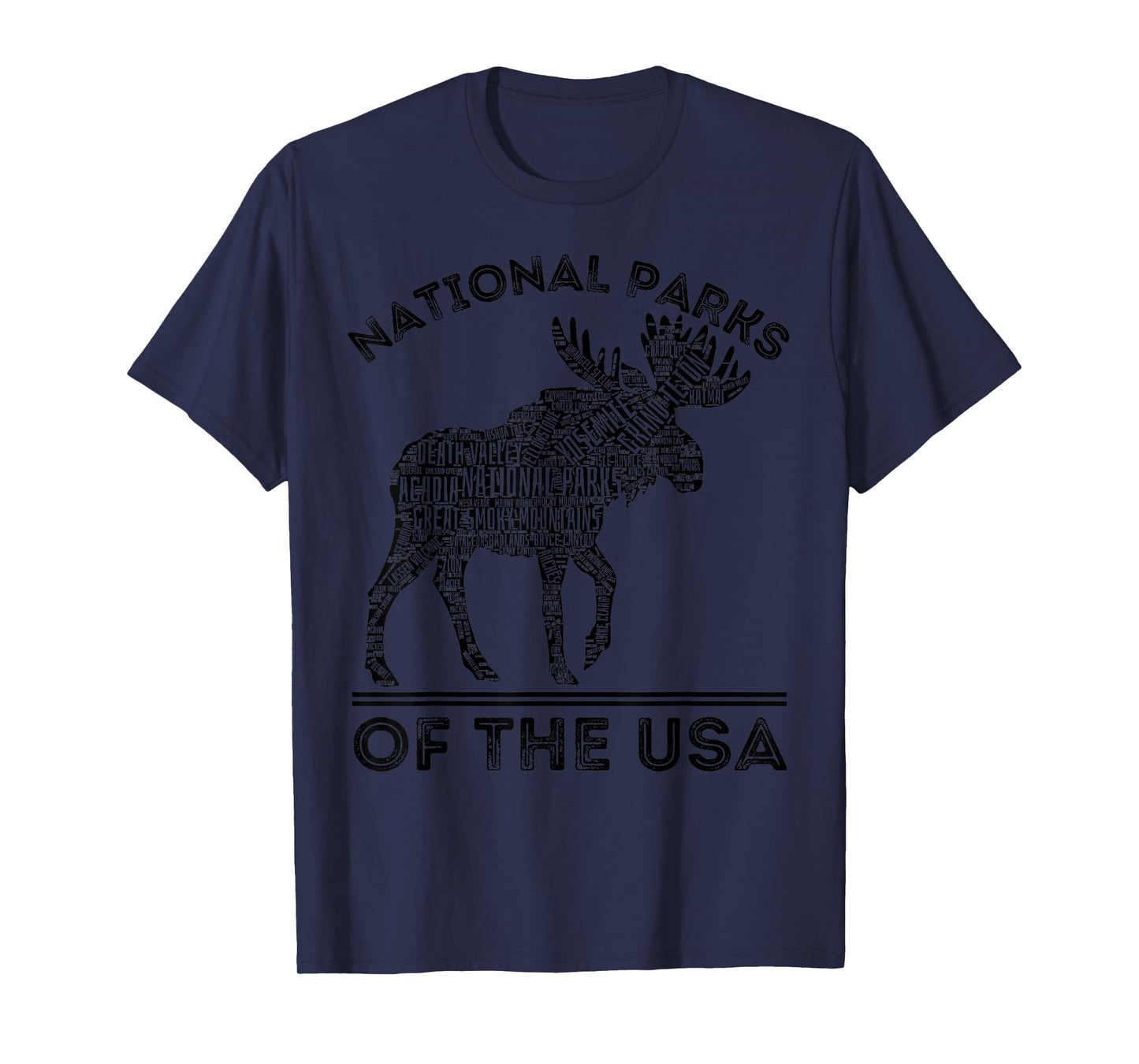 National Parks Moose Hiking Travel Camping Outdoors USA T-Shirt