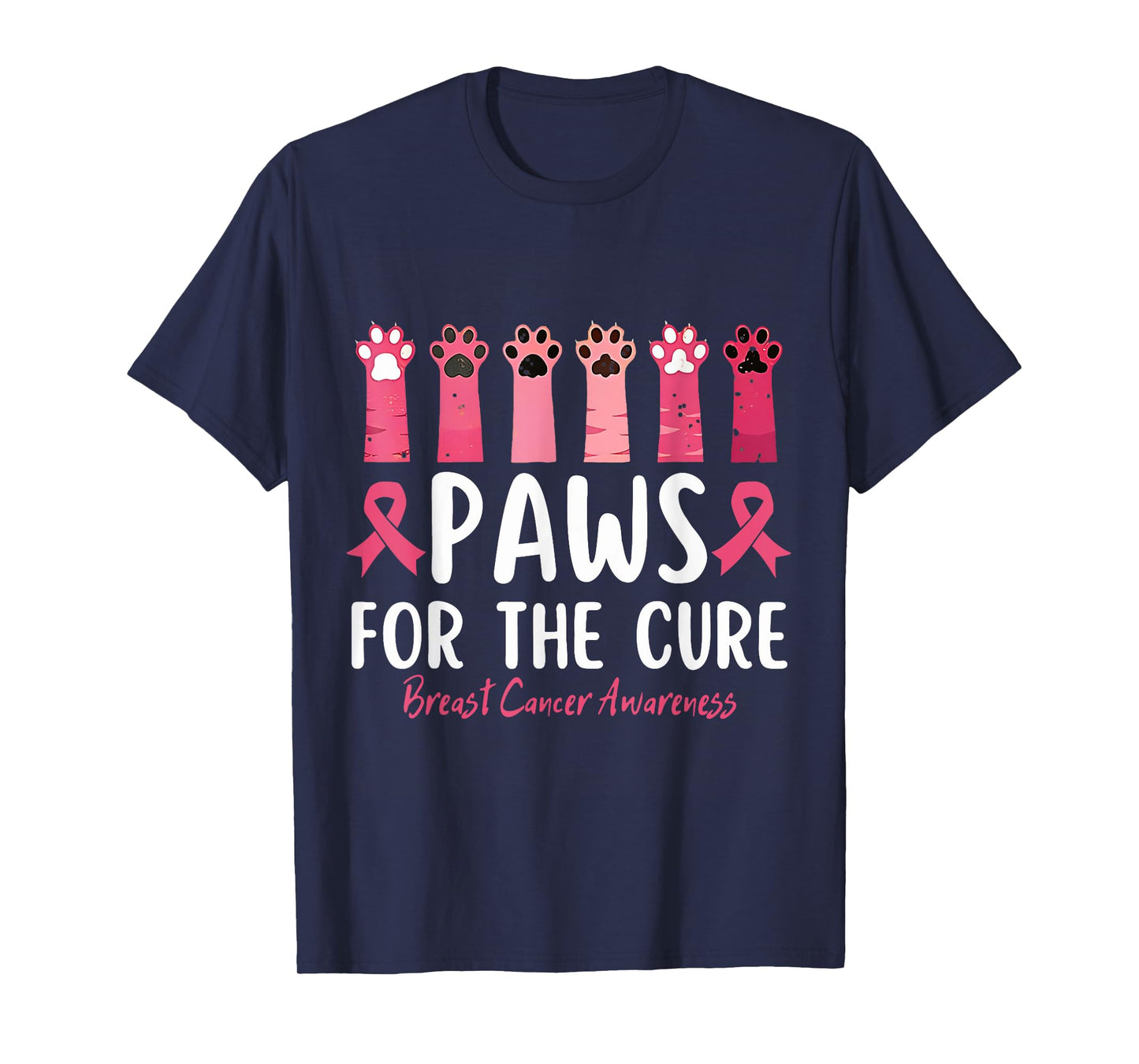 Paws For The Cure Breast Cancer Awareness T-Shirt