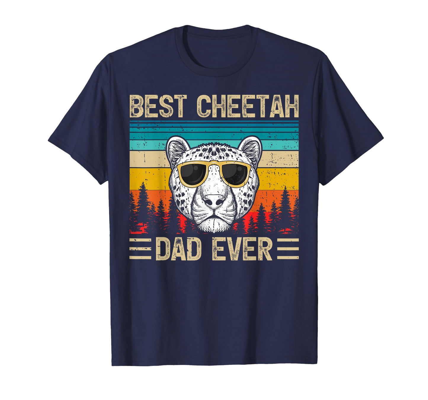 Cheetah Vintage Funny Best Cheetah Dad Ever Father's Day T-Shirt