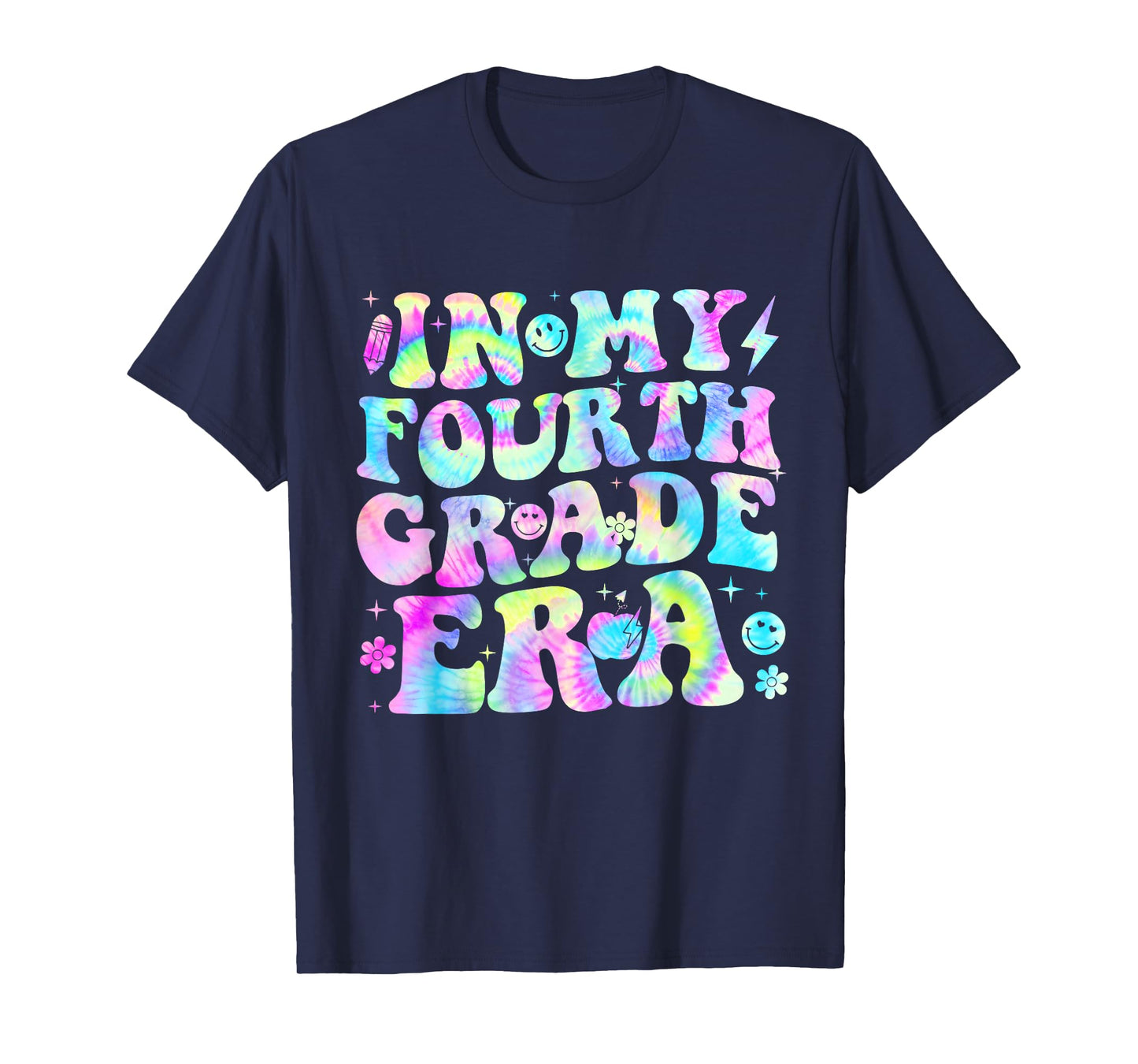 Groovy In My Fourth Grade Era First Day 4th Grade Tie Dye T-Shirt