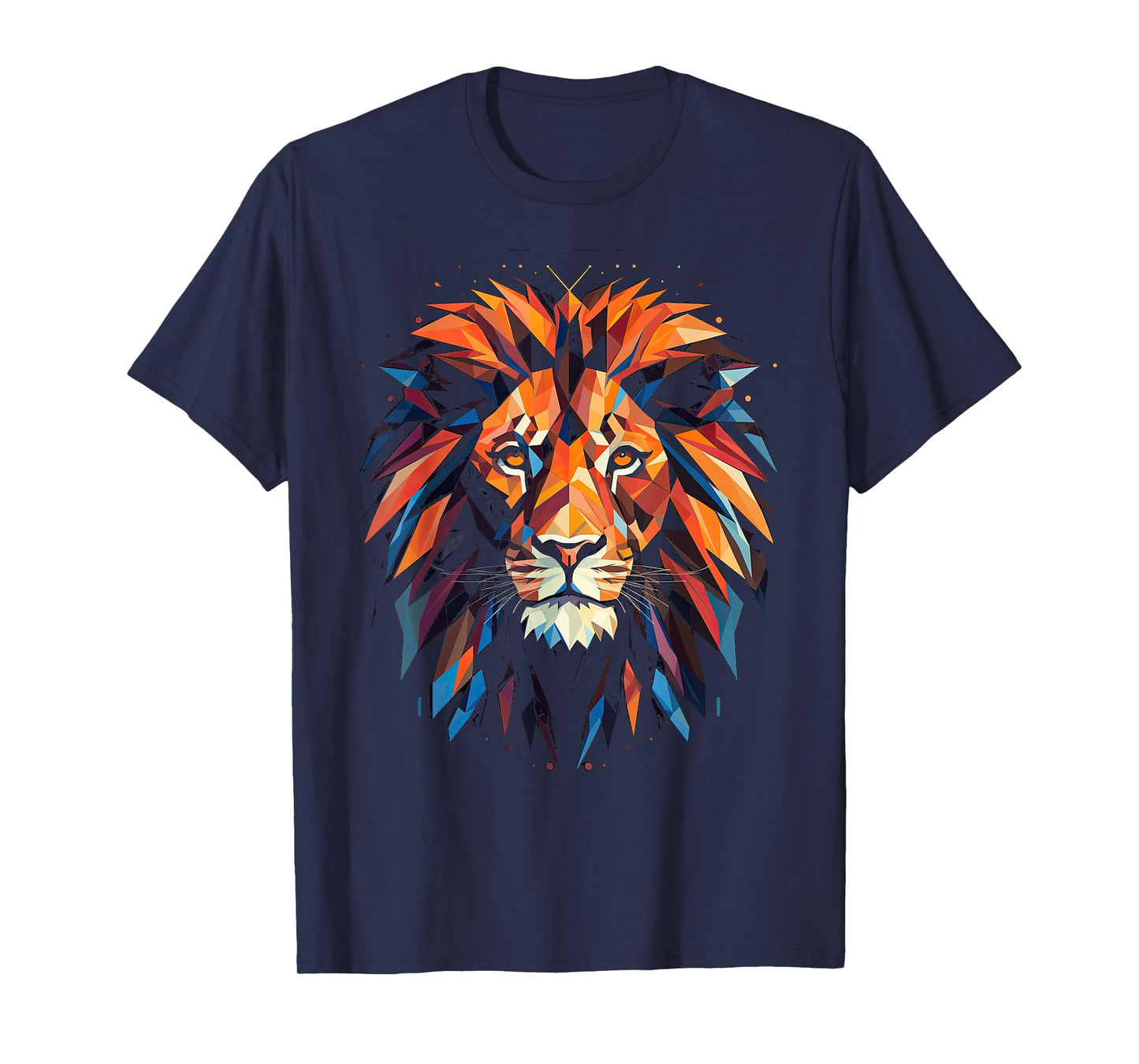 Lion colorful lions King Of Animals From Africa Polygon T-Shirt