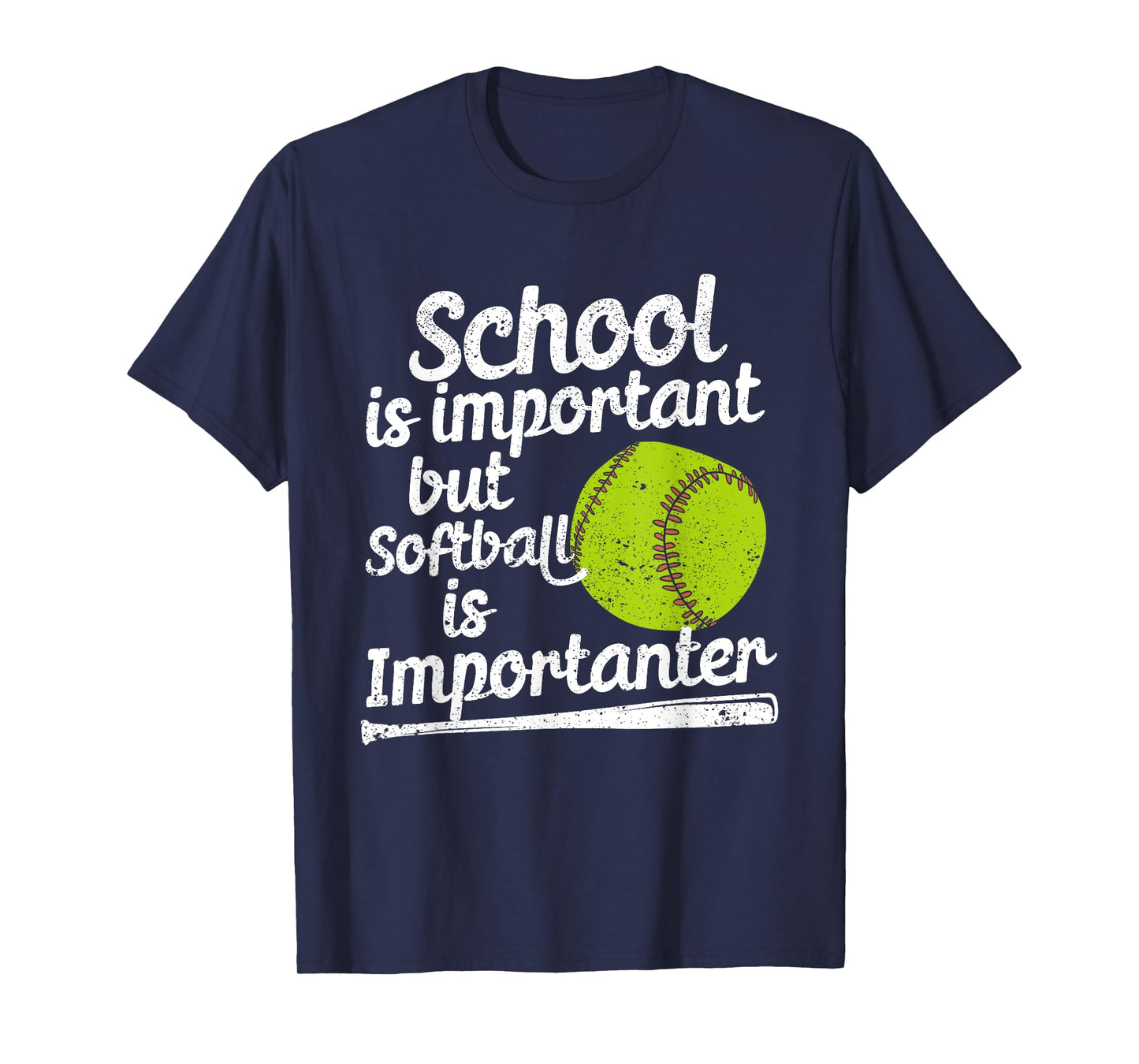 School Is Important But Softball Importanter Softball Lover T-Shirt