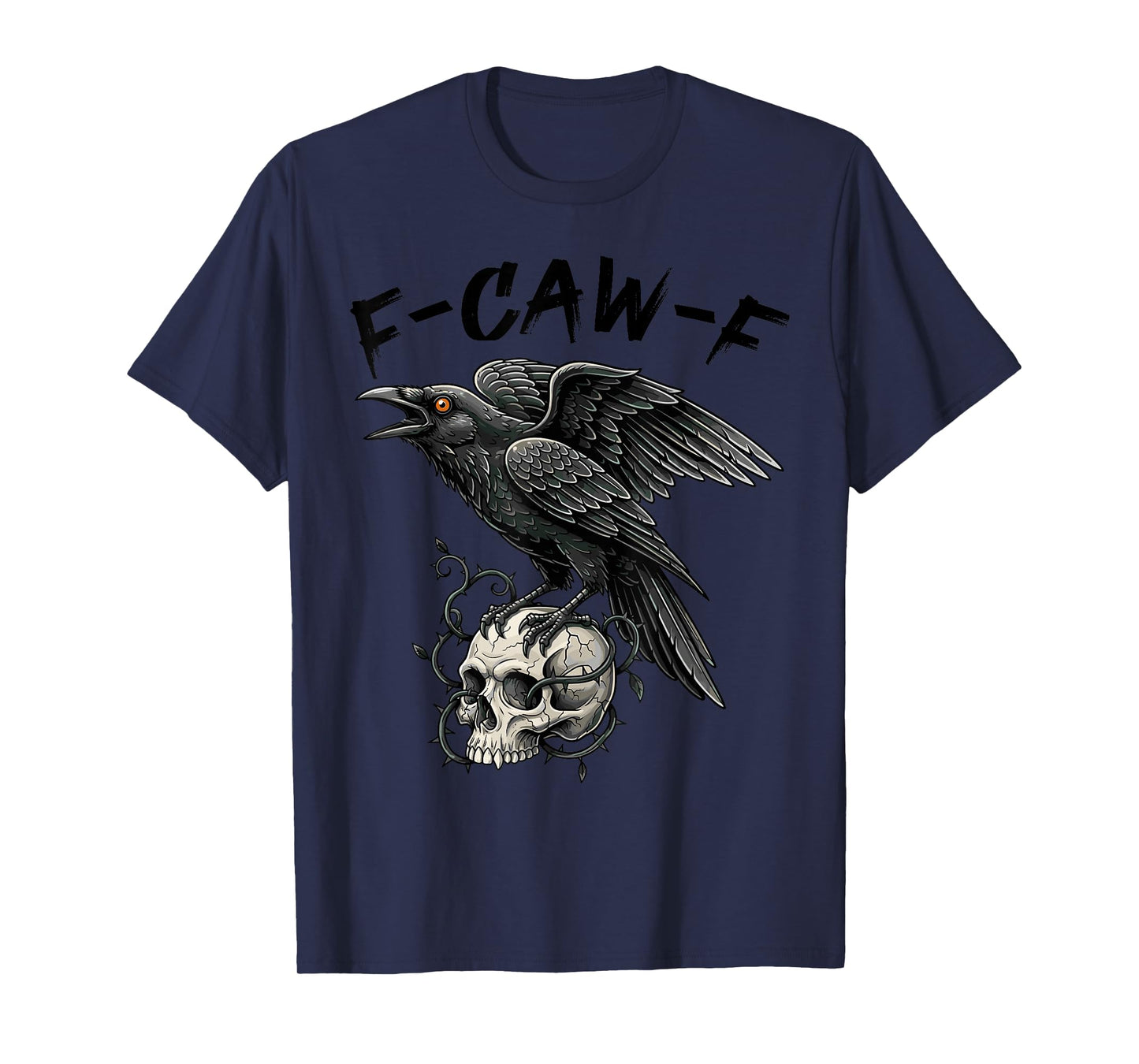 Black Crow, F-Caw-F Funny Black Bird Moon Gothic T-Shirt