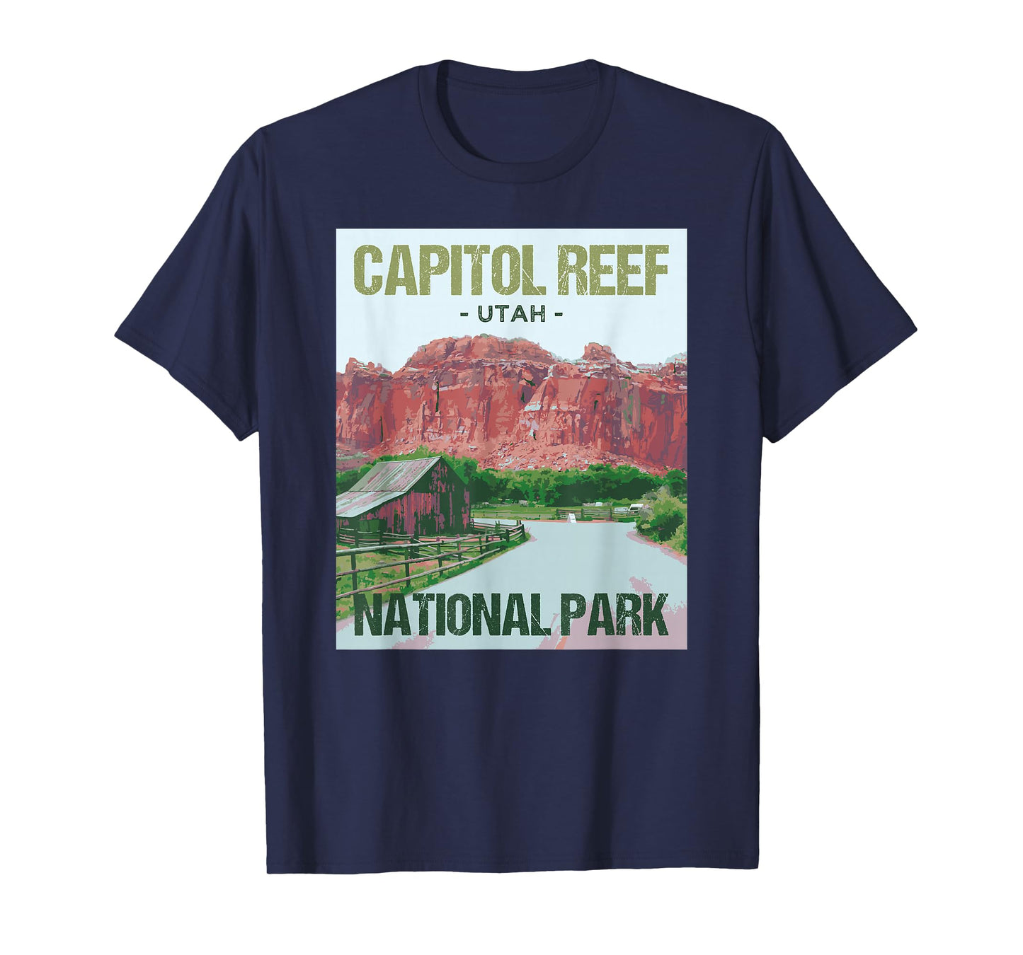 Capitol Reef National Park Utah Poster Design T-Shirt