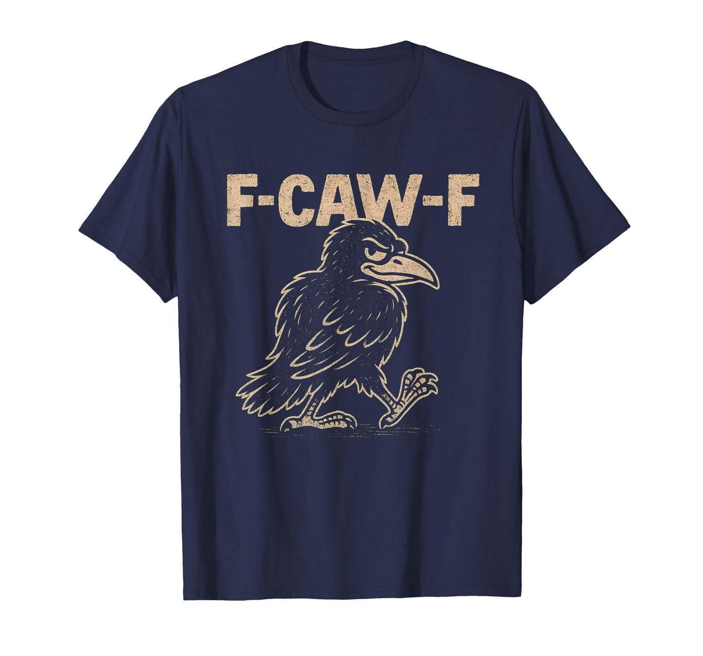 Crow F-Caw-F Black Raven fcawf Bird Fawk Off Gothic Funny T-Shirt
