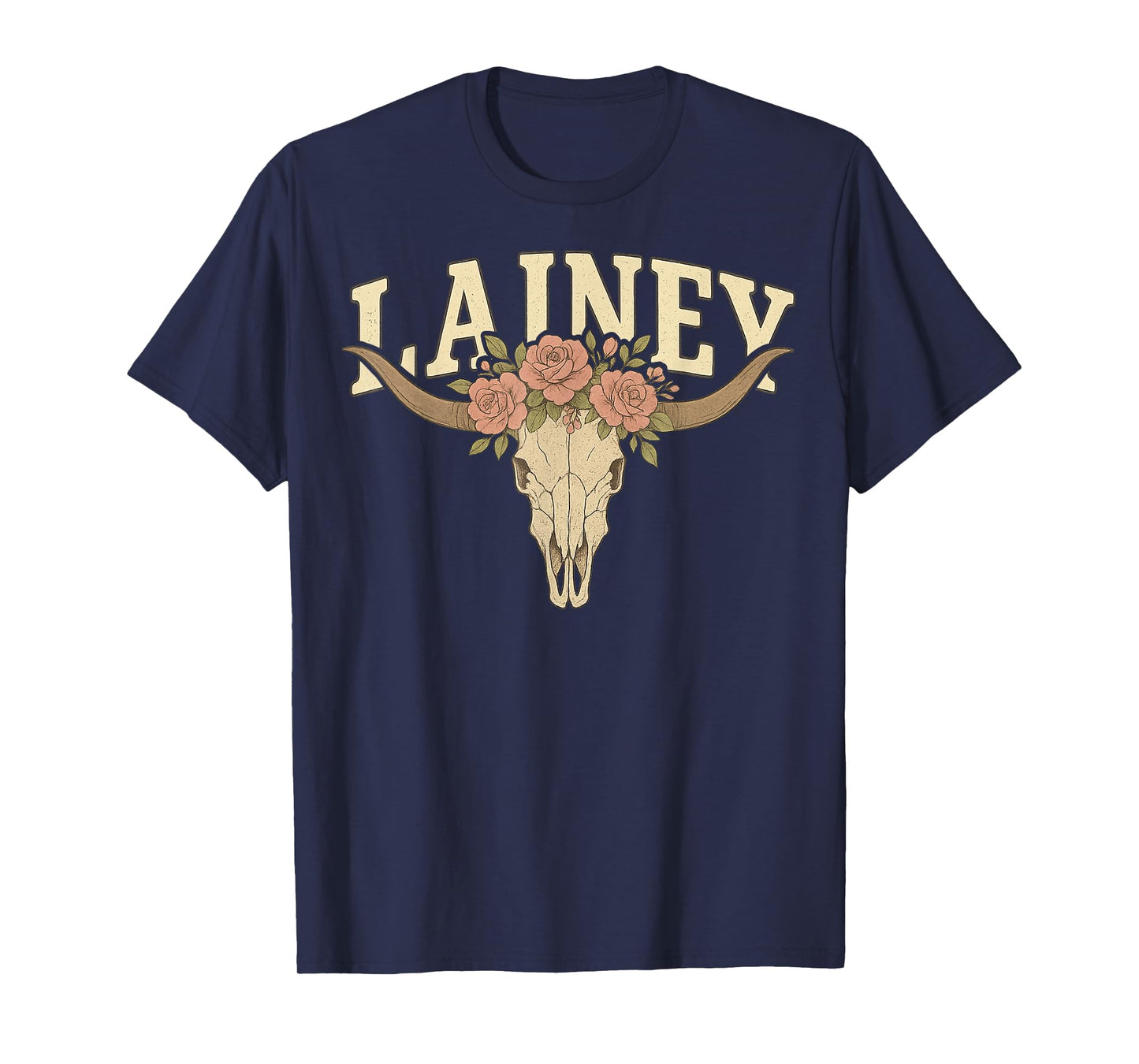 Lainey Name Bull Skull Apparel for Men Women Kid Boy Girl T-Shirt