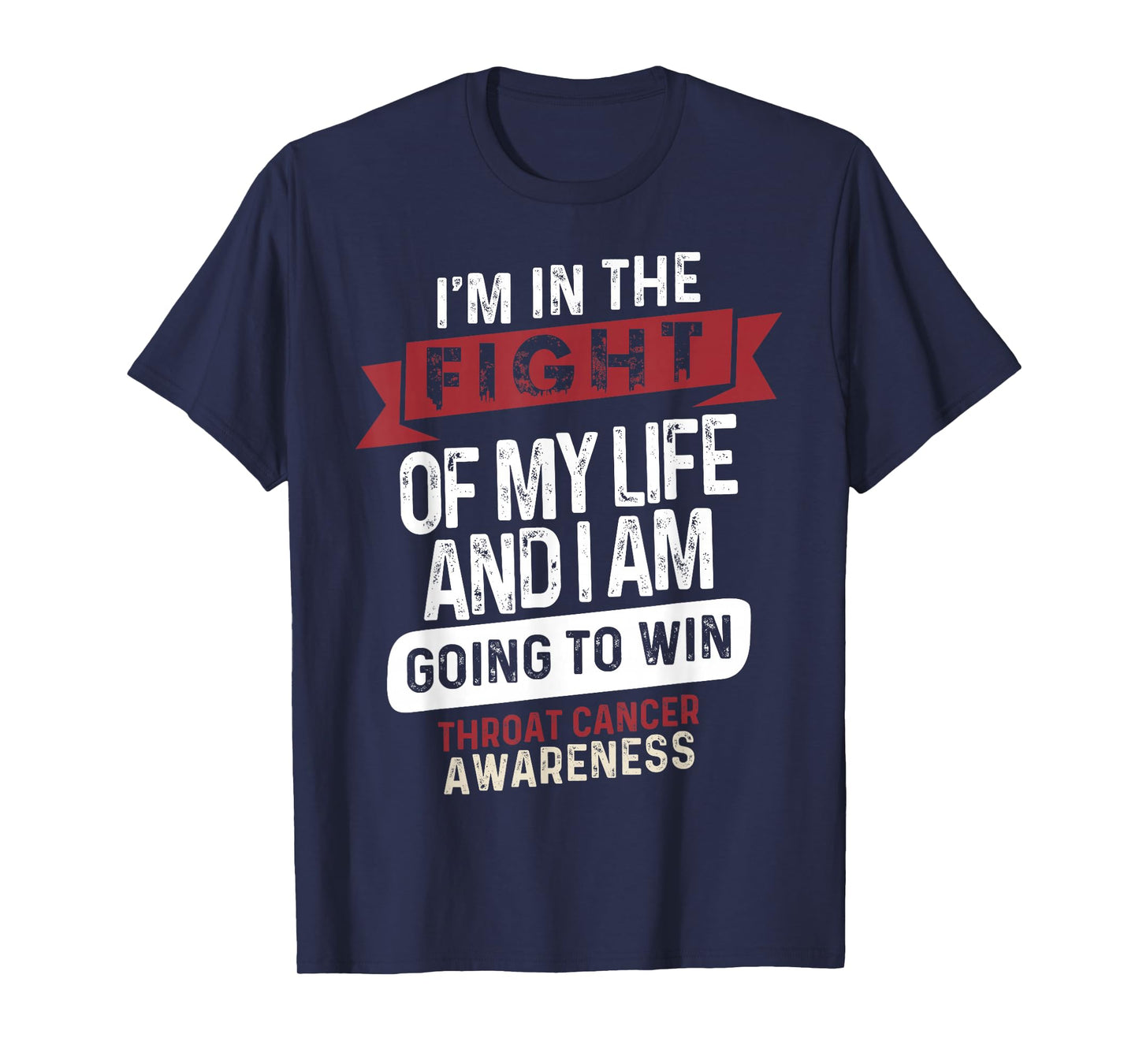 Fight to Win- Throat Cancer Awareness Supporter Ribbon T-Shirt