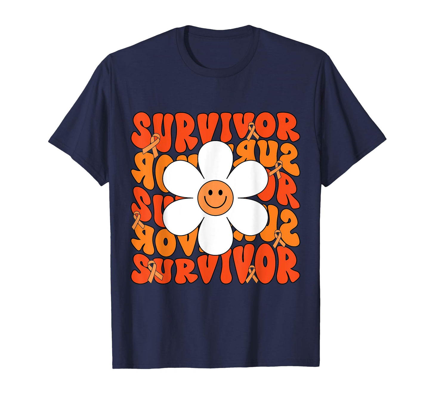 Leukemia Cancer Orange Ribbon Leukemia Cancer Survivor T-Shirt