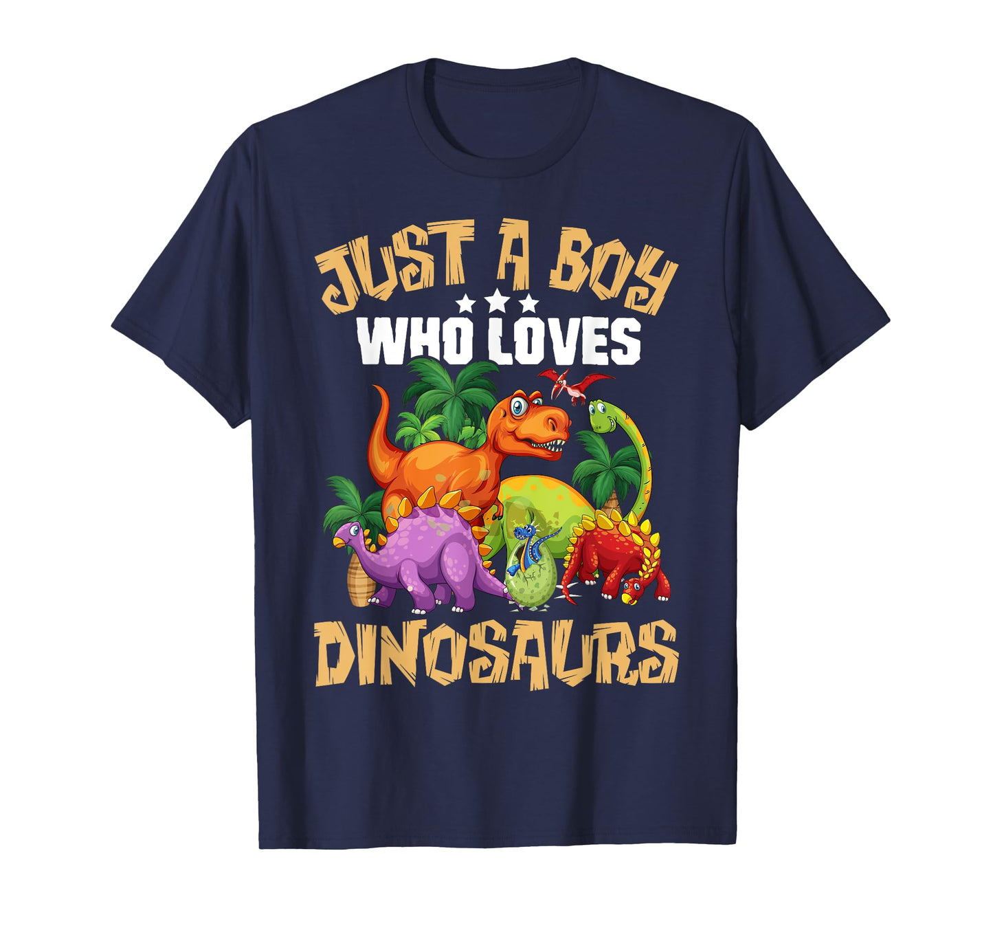 Just A Boy Who Loves Dinosaurs Shirt Brachiosaurus Dino Boys T-Shirt