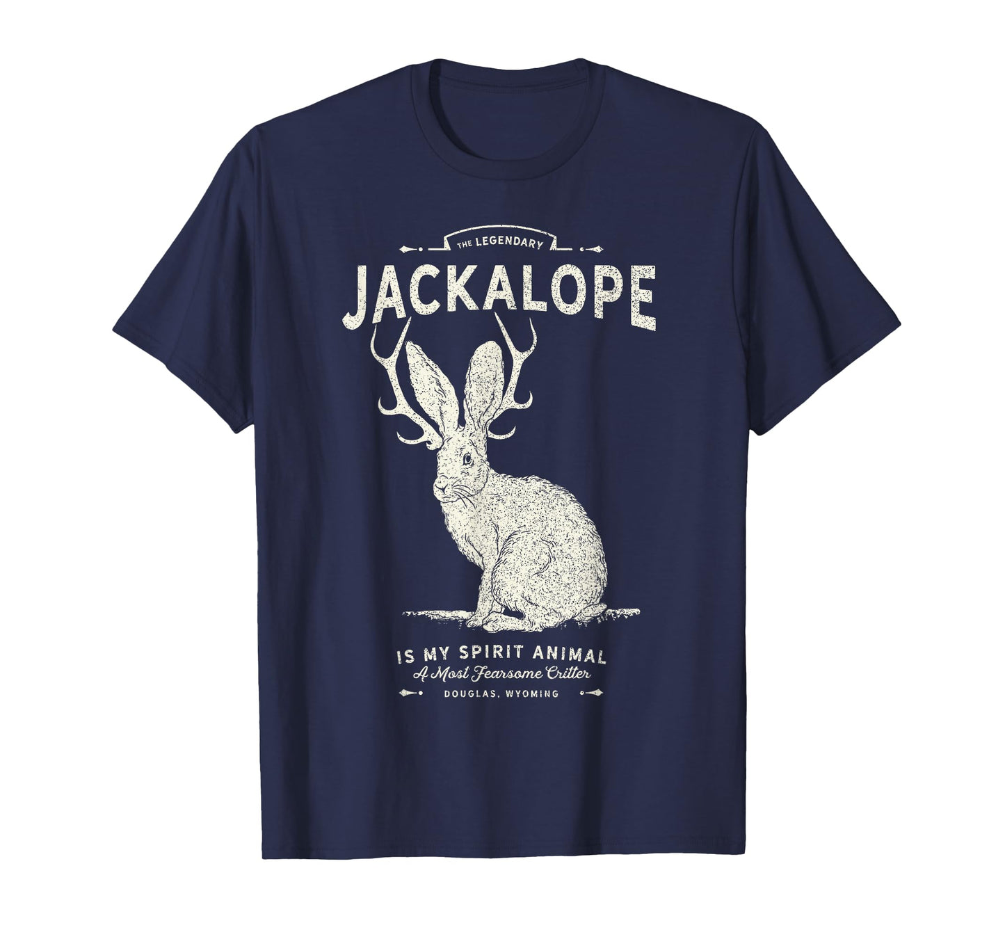 Vintage Jackalope, Spirit Animal, Mythical Critter T-Shirt