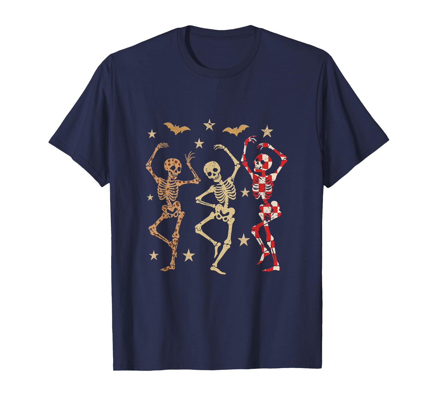 Dancing Skeletons Halloween Graphic T-Shirt