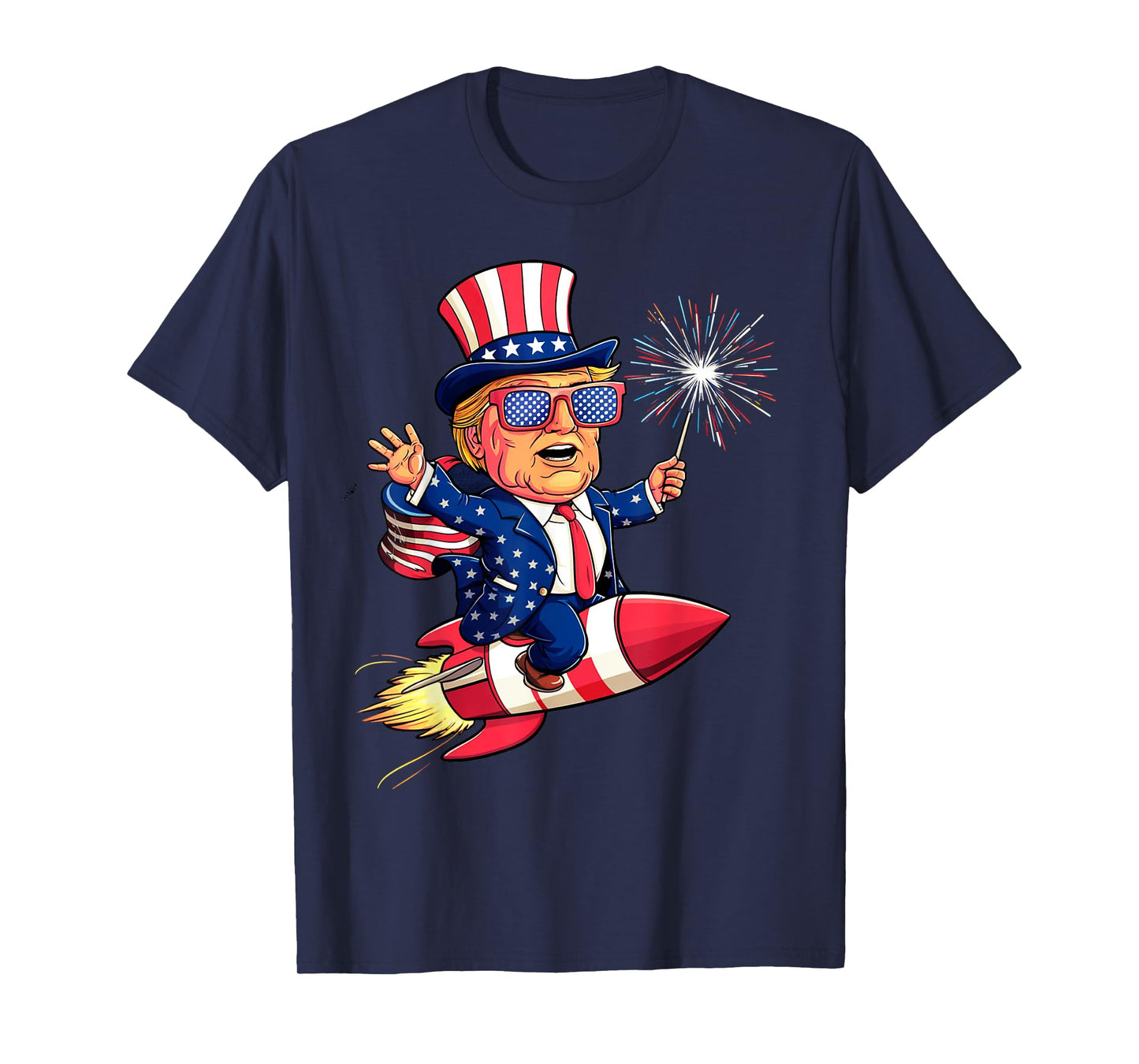 Donald TRUMP 2024 Happy 4th Of July Trump American Flag Women Men T-Shirt