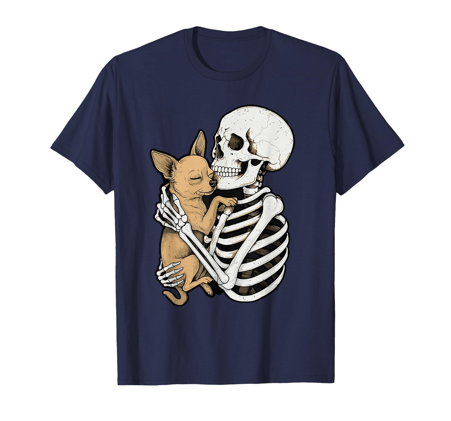 Skeleton Chihuahua Halloween Dog Lover Puppy Bones Skulls T-Shirt