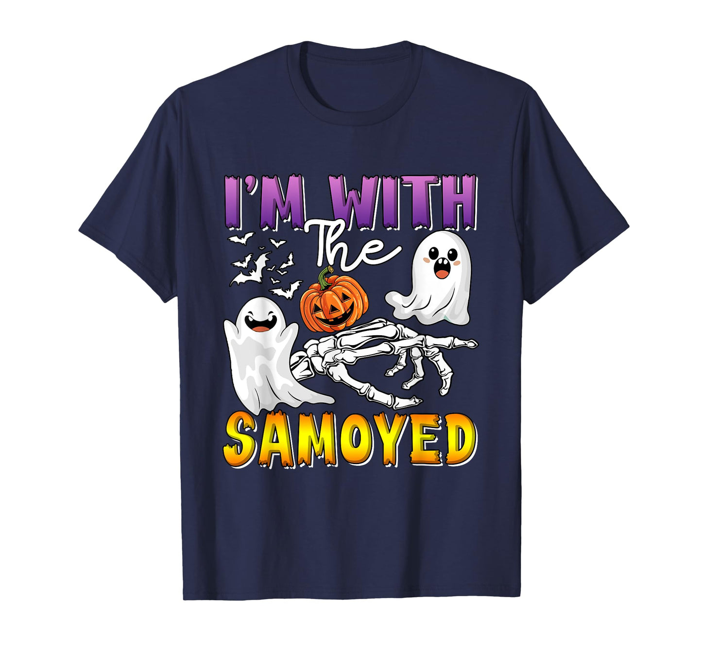 I'm with Samoyed Halloween Boo Ghost Funny Single Owner T-Shirt