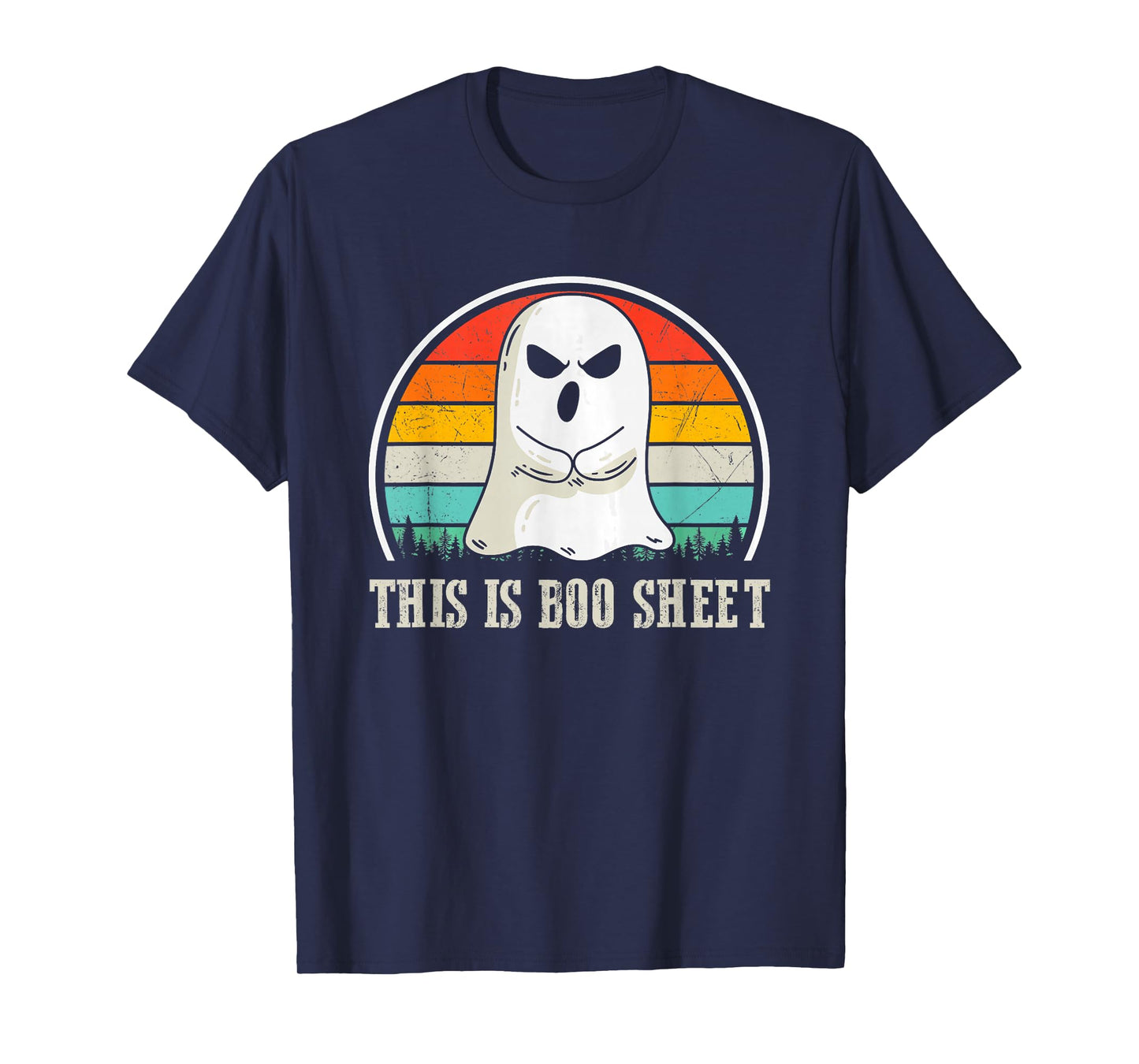 Retro Halloween Costume This is Boo Sheet Ghost Men Women T-Shirt