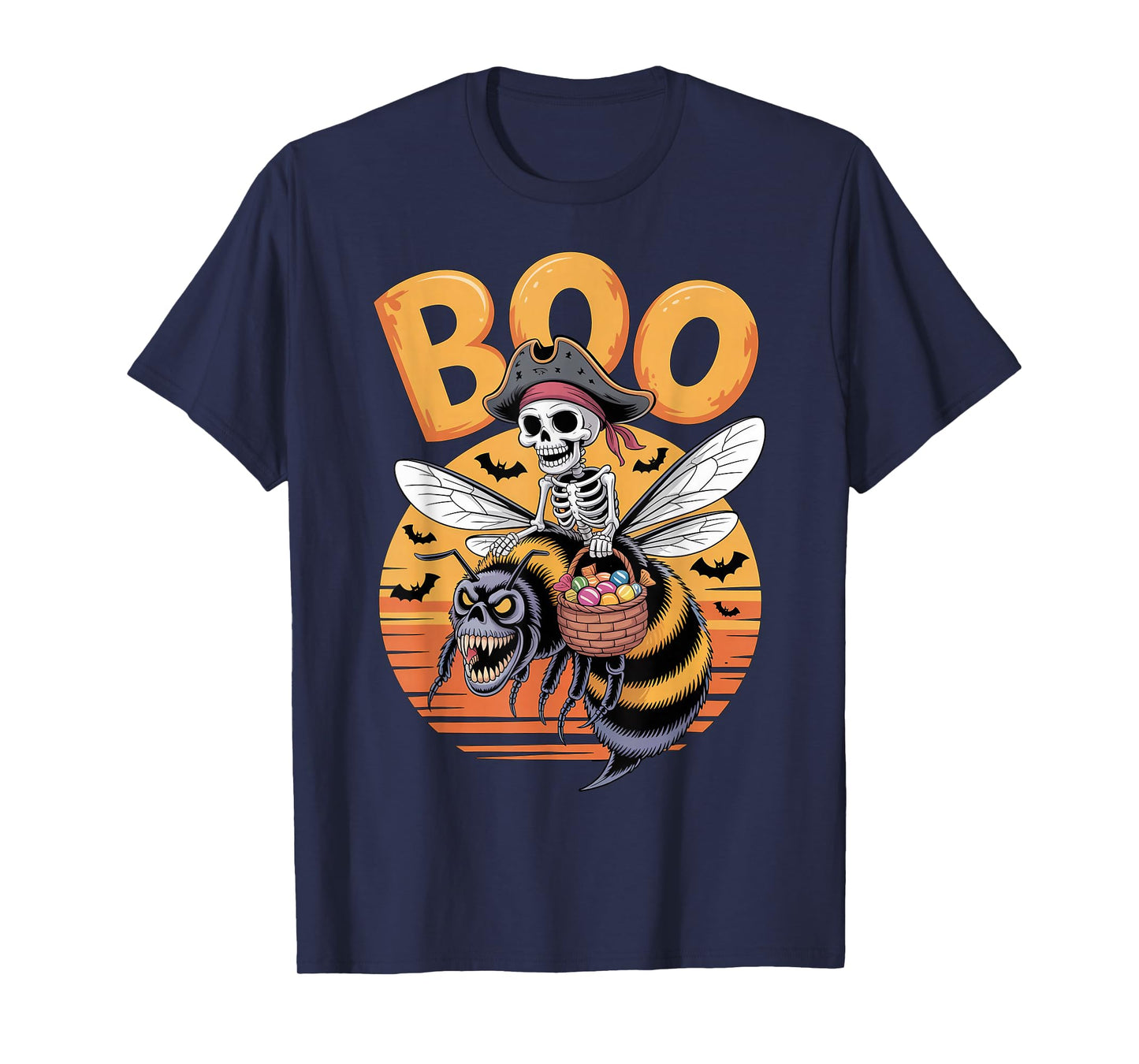 Spooky Bee Costume on Boo Bee Halloween T-Shirt