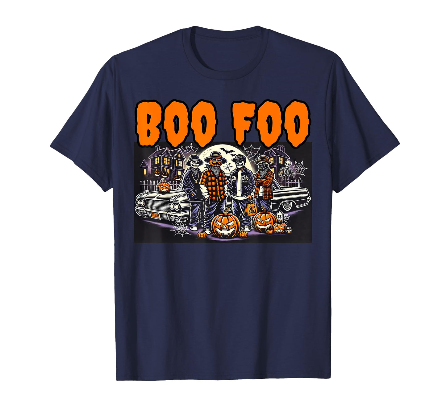 Urban Cultura Chicano Latino Cholo Mexican Halloween Homies T-Shirt