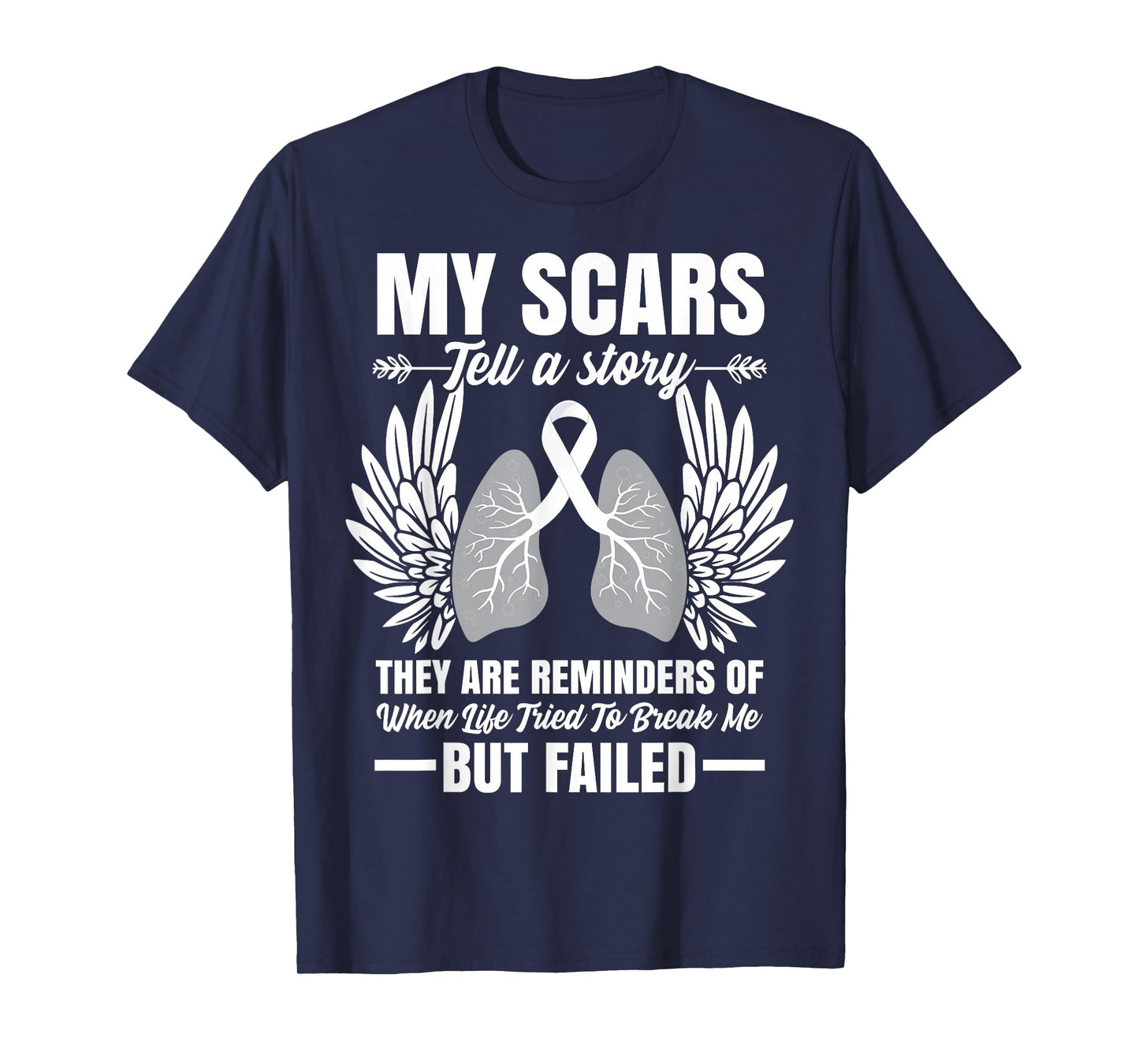 Lung Cancer Awareness | White Ribbon | Lung Cancer Warrior T-Shirt