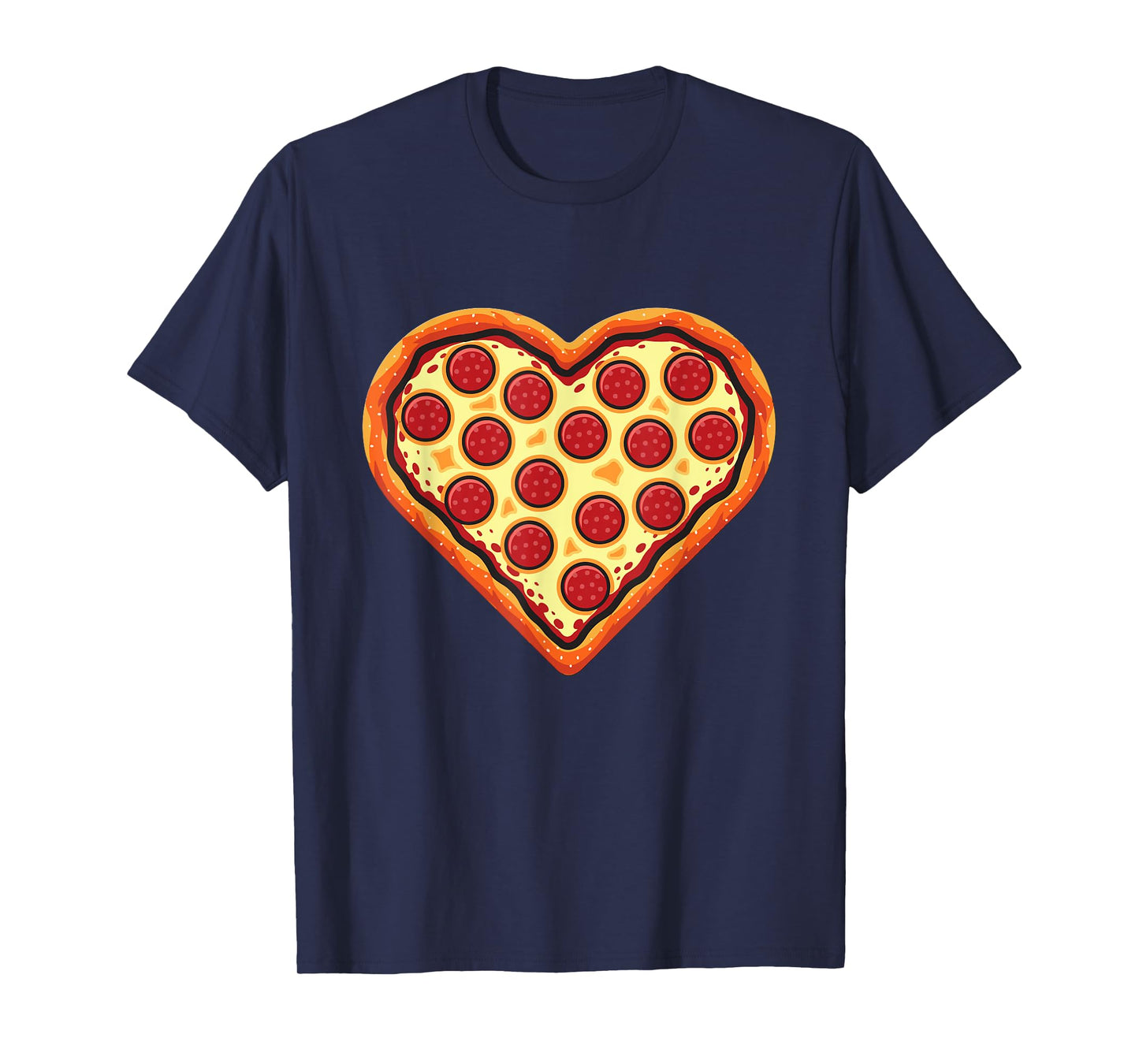 Pizza Heart Cute Valentines Day Funny Heart Shaped Pizza T-Shirt