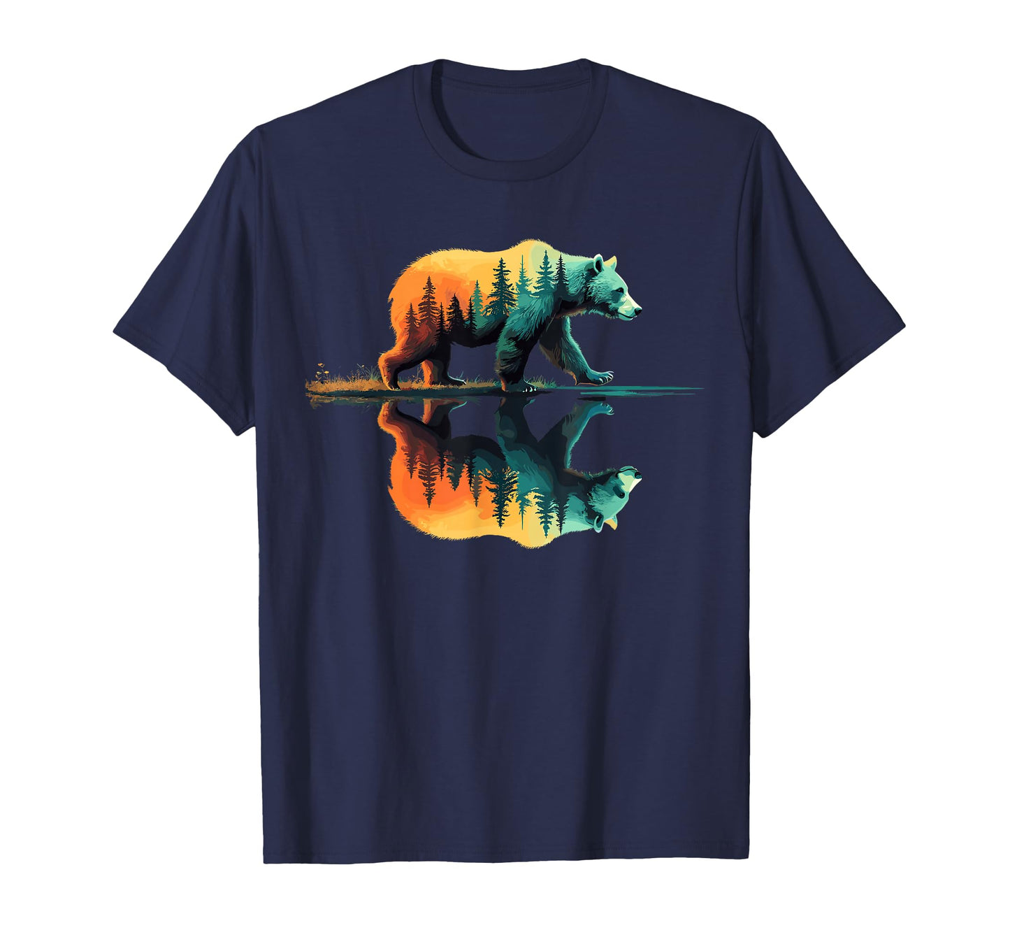 Nature Forest Mountains Trees Wildlife Bear T-Shirt