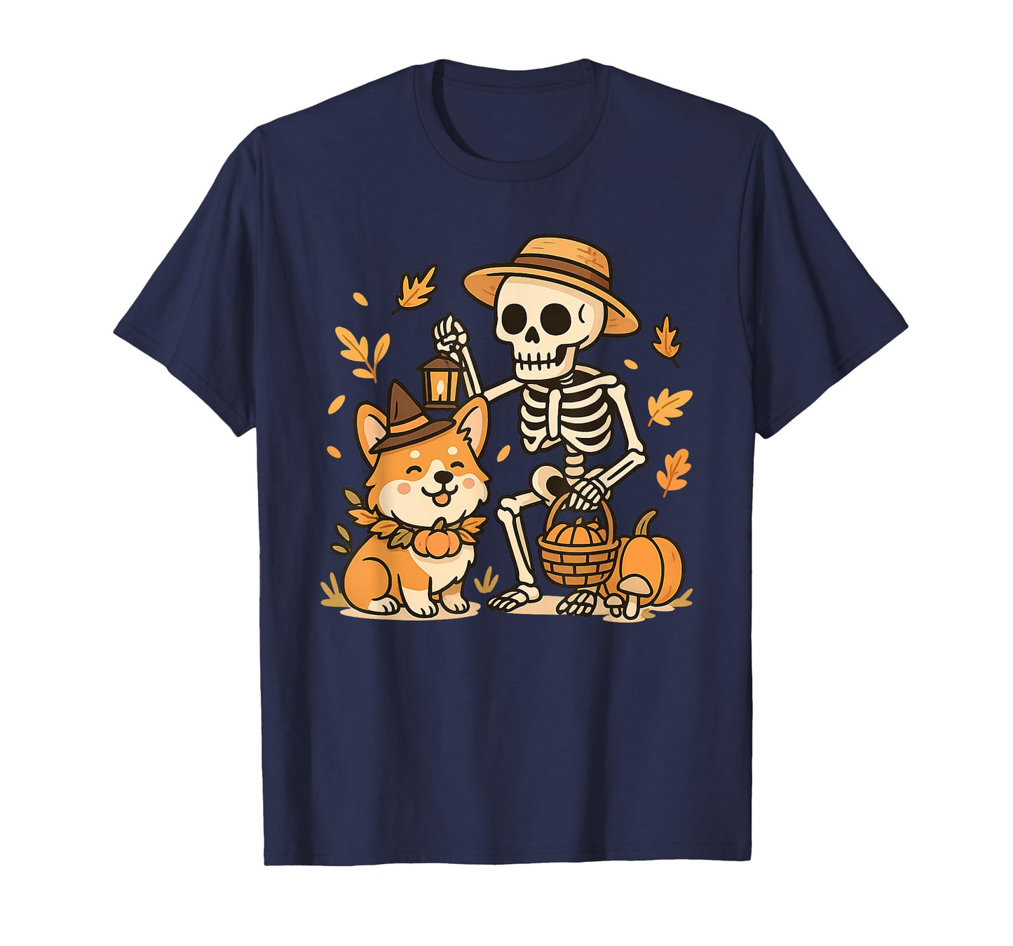 Spooky Dog Lover Tee The Corgi Mom Skeleton Halloween T-Shirt