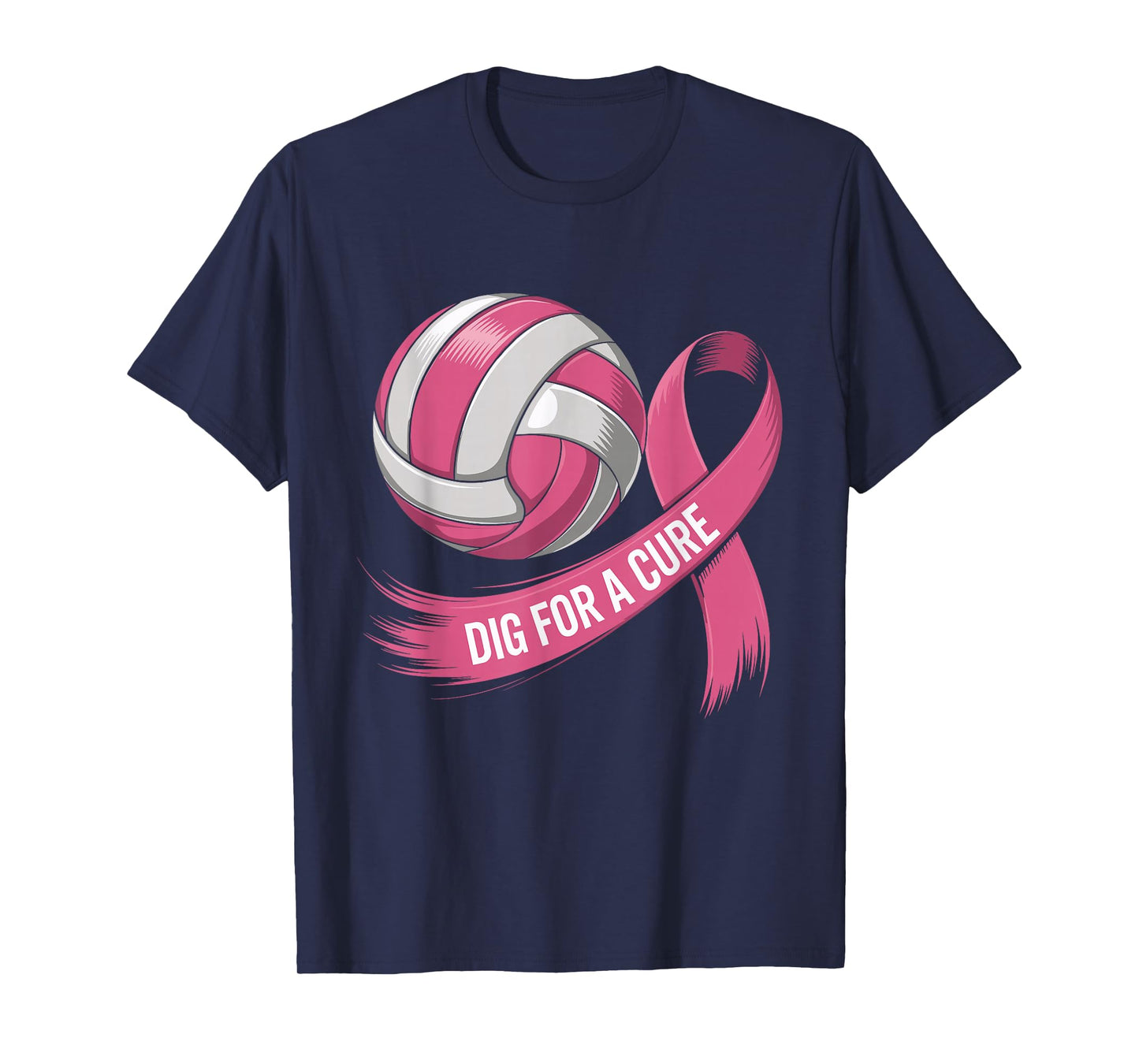 Dig for A Cure Volleyball Pink Breast Cancer Awareness Sport T-Shirt