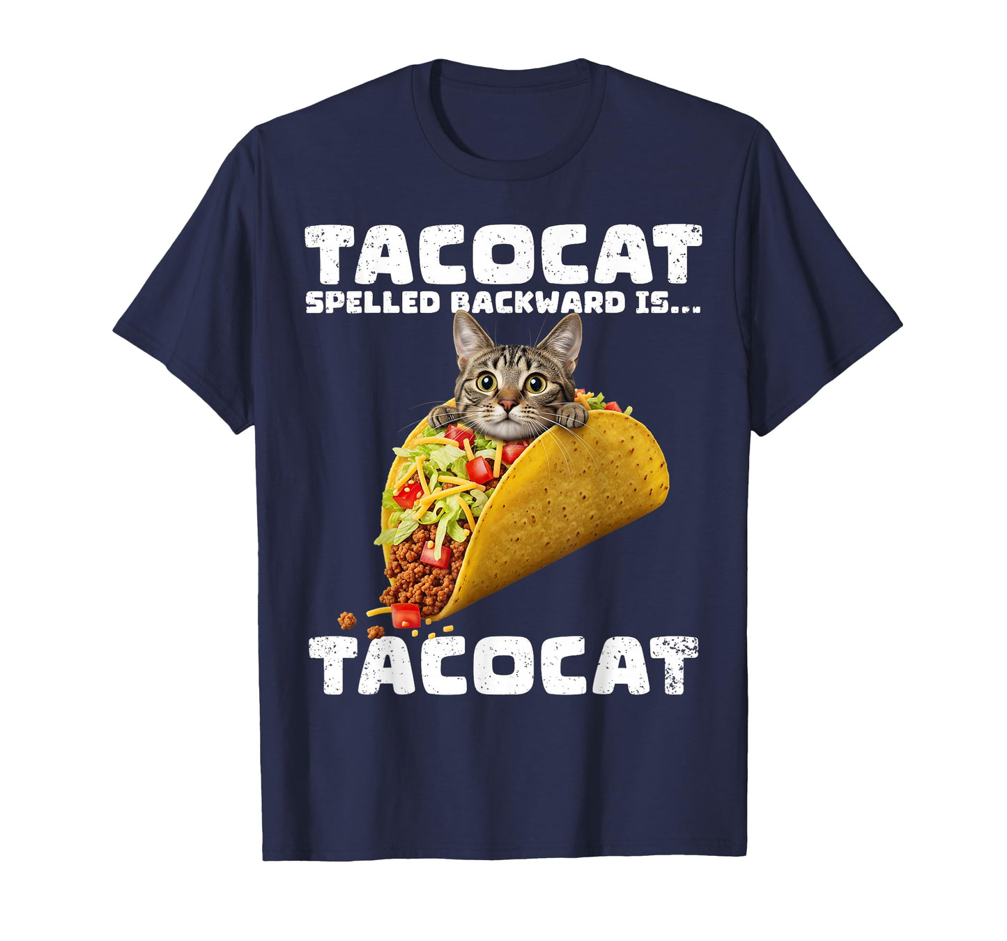 Tacocat Spelled Backward is...Tacocat Cat and Taco Lovers T-Shirt