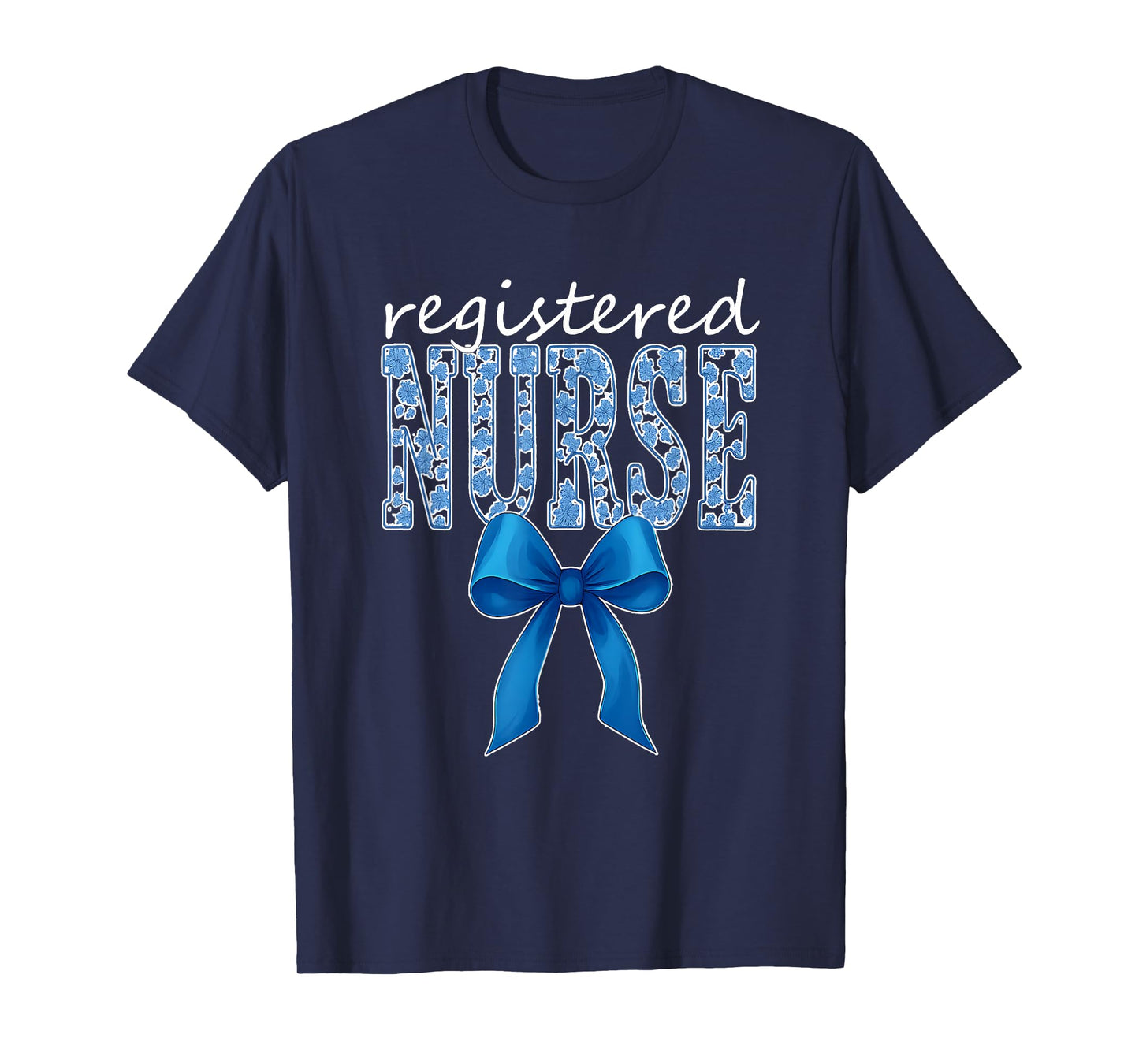 RN Nurse Floral Print Registered Nurse Nursing School Women T-Shirt