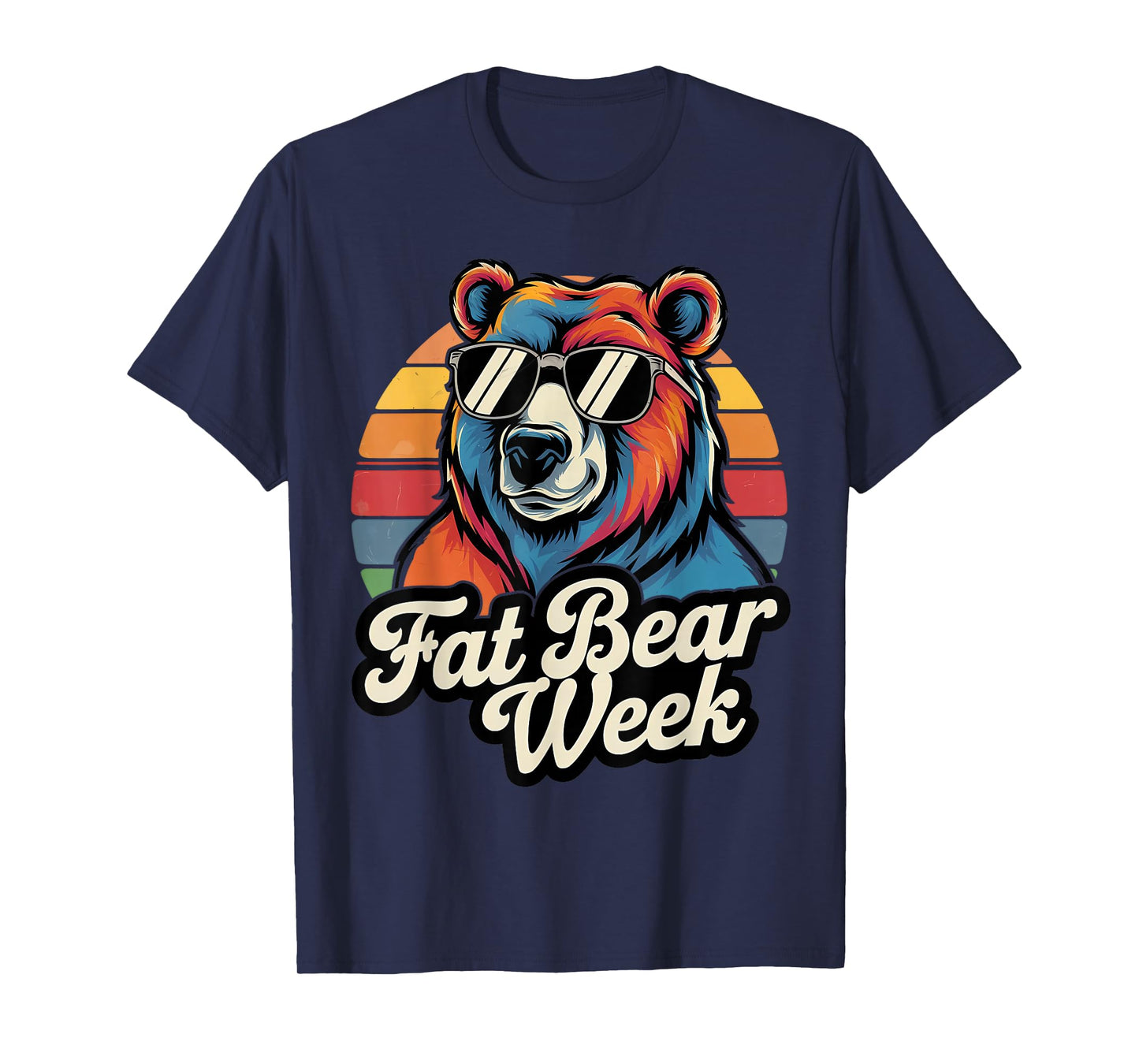 Fat Bear Week Retro Bear Sunglasses Nature Lovers T-Shirt