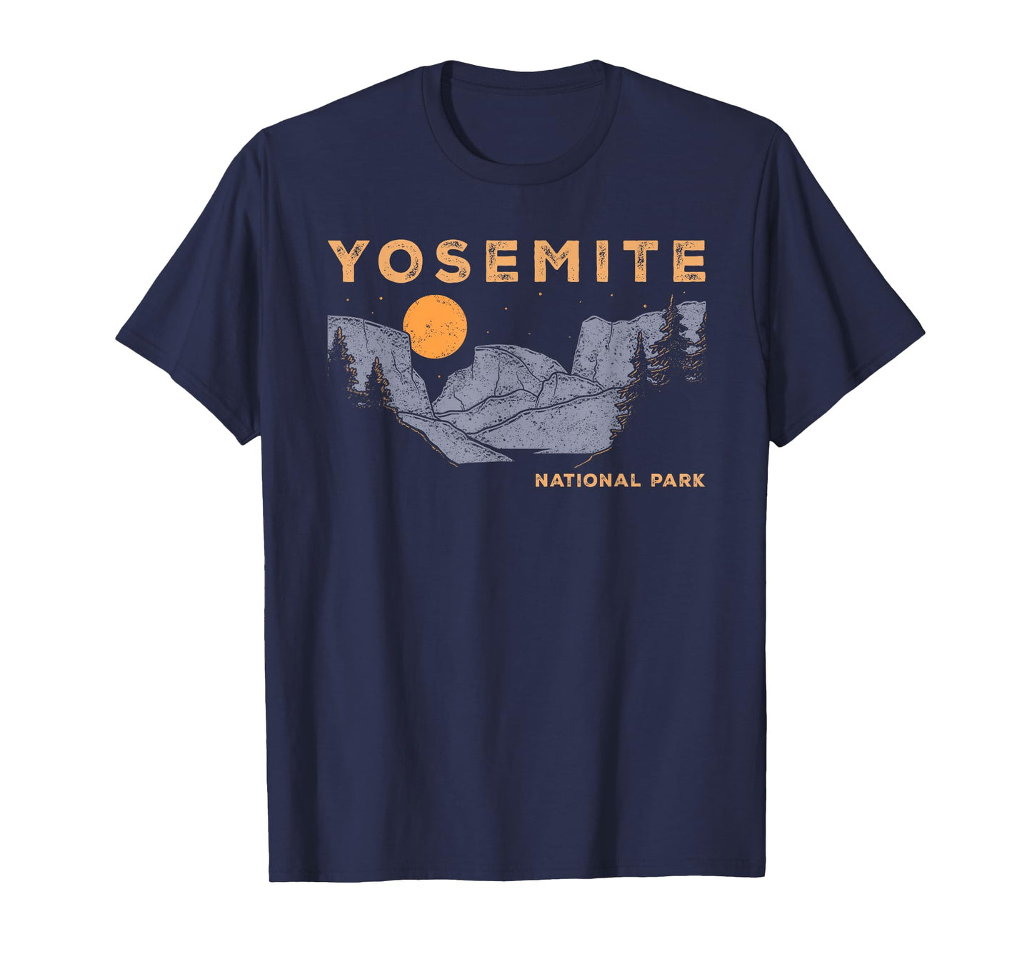 Retro Yosemite Half-Dome National Park Vintage Womens Mens T-Shirt