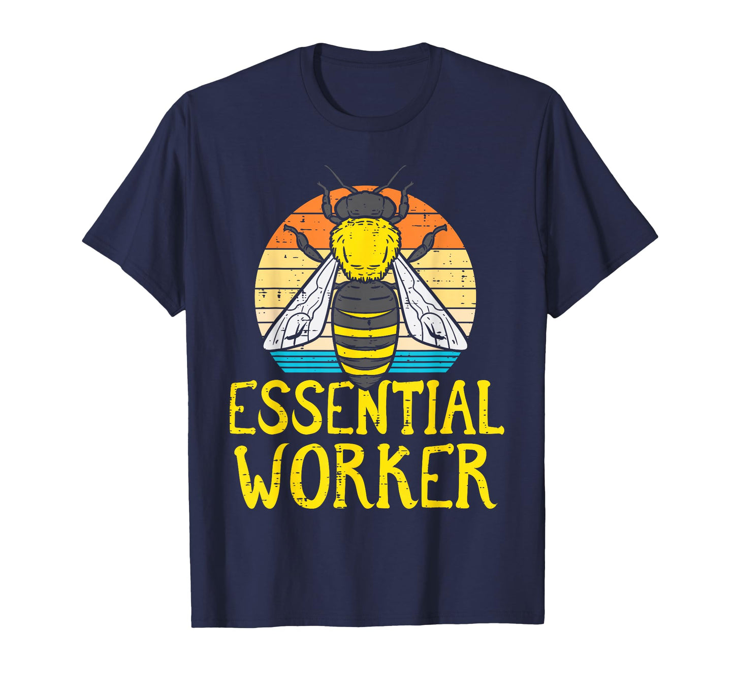 Essential Worker Bee Retro Nature Environment Men Women Kids T-Shirt