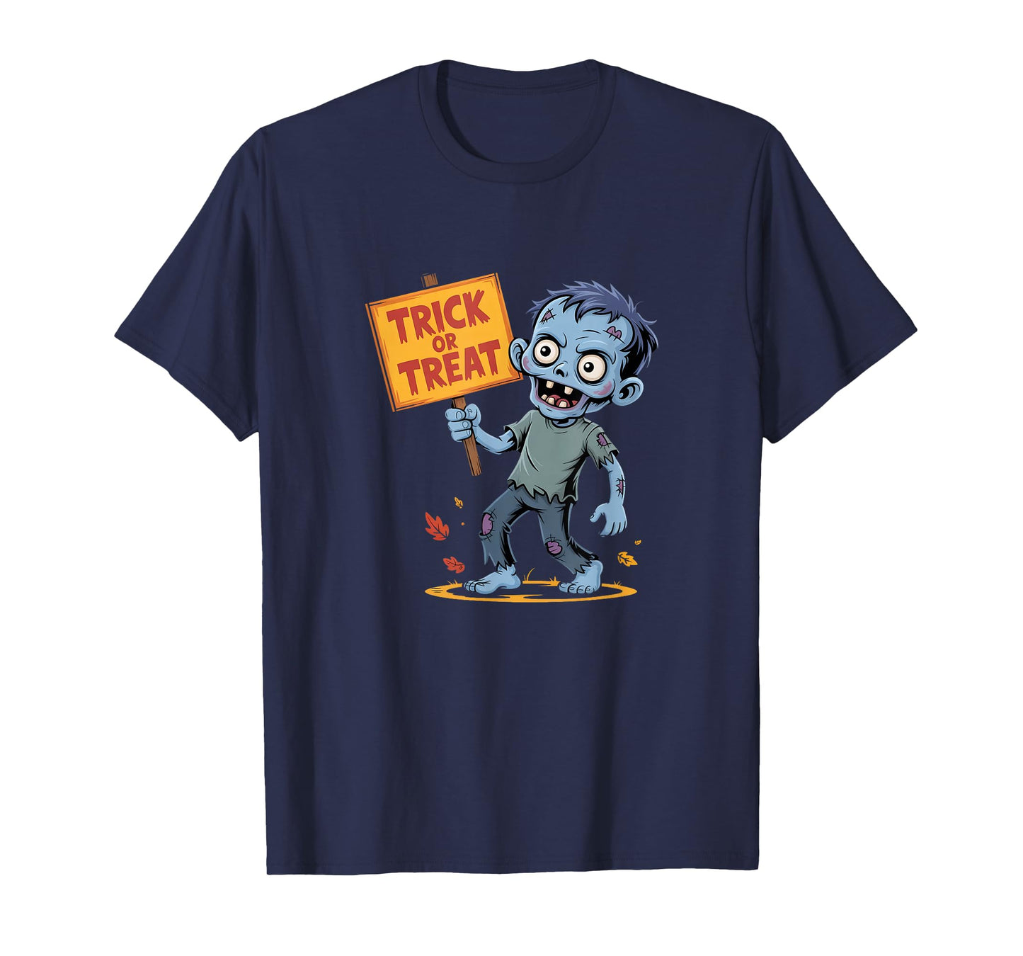 Spooky Trick or Treat Zombie Gift for Men Women T-Shirt