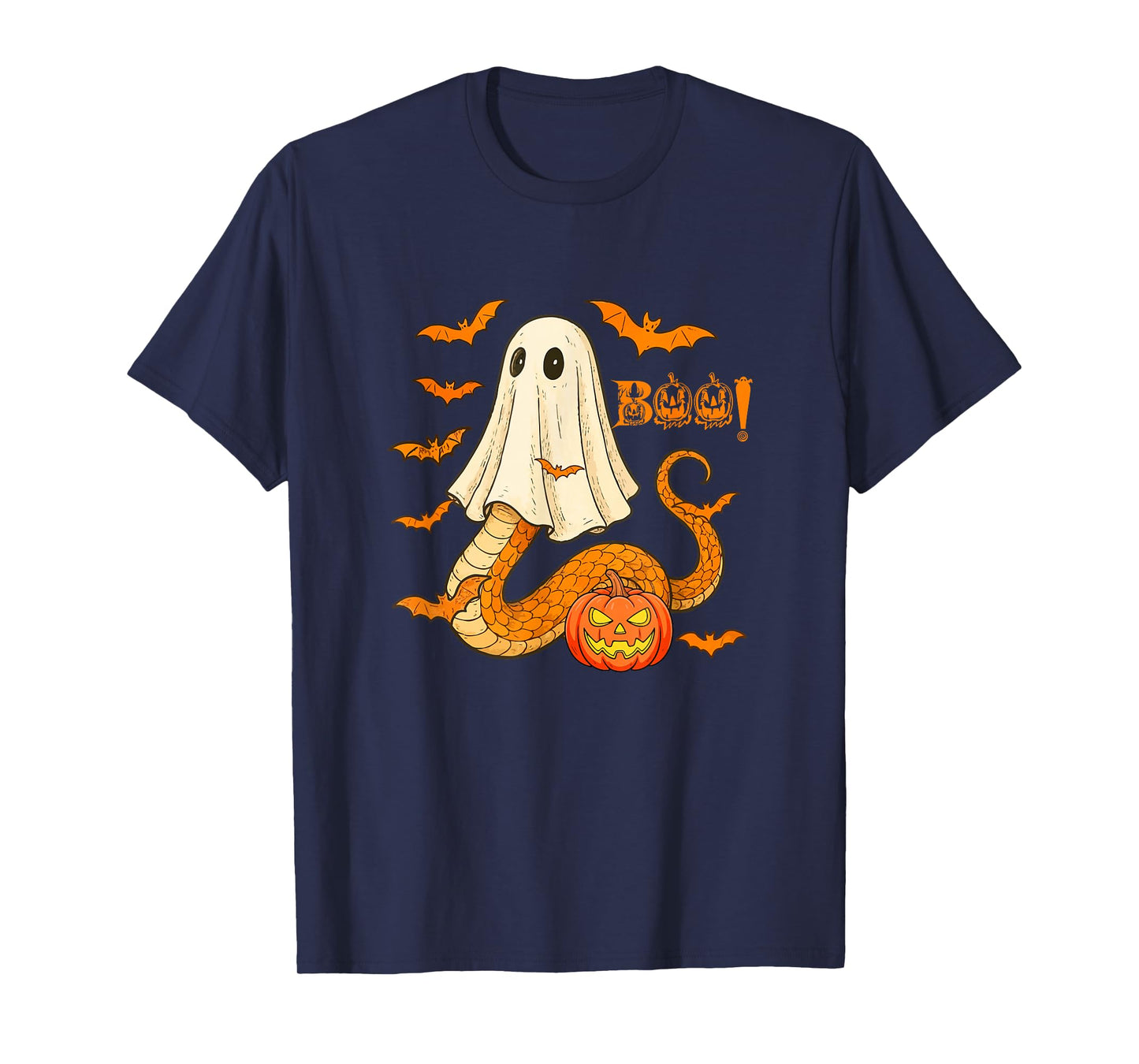 Boo Halloween Snake Cosplay Ghost Costume Animal Lover T-Shirt