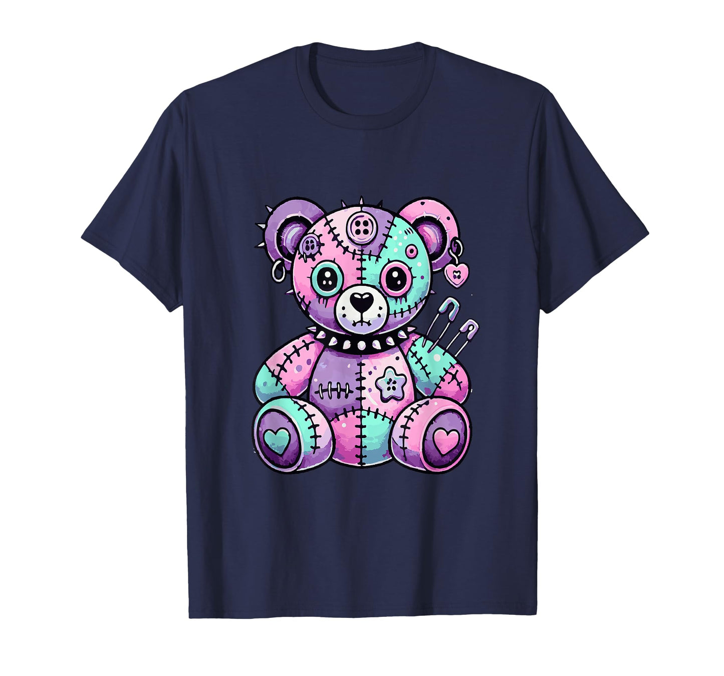 Cute Pastel Goth Aesthetic Kawaii Creepy Teddy Bear T-Shirt