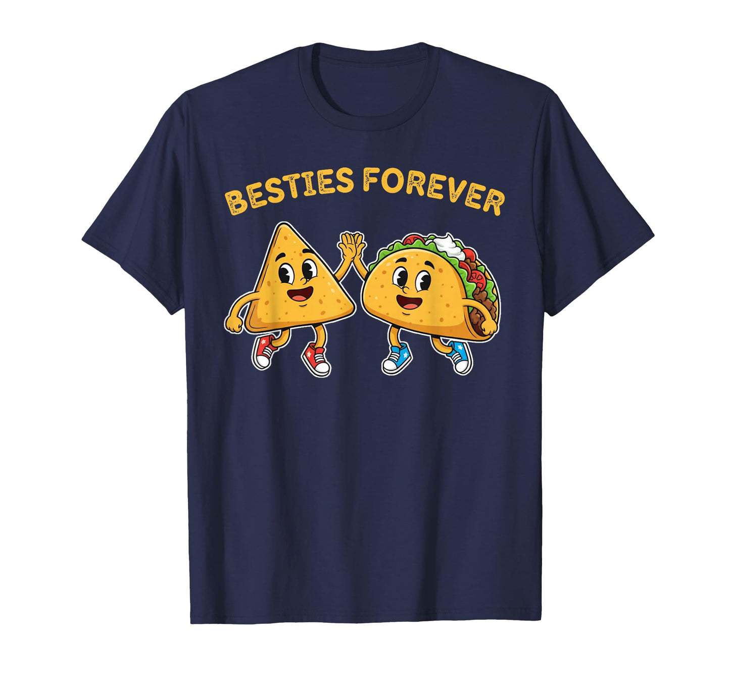 Besties Forever Nachos Tacos Kawaii for Kids Boys Girls T-Shirt