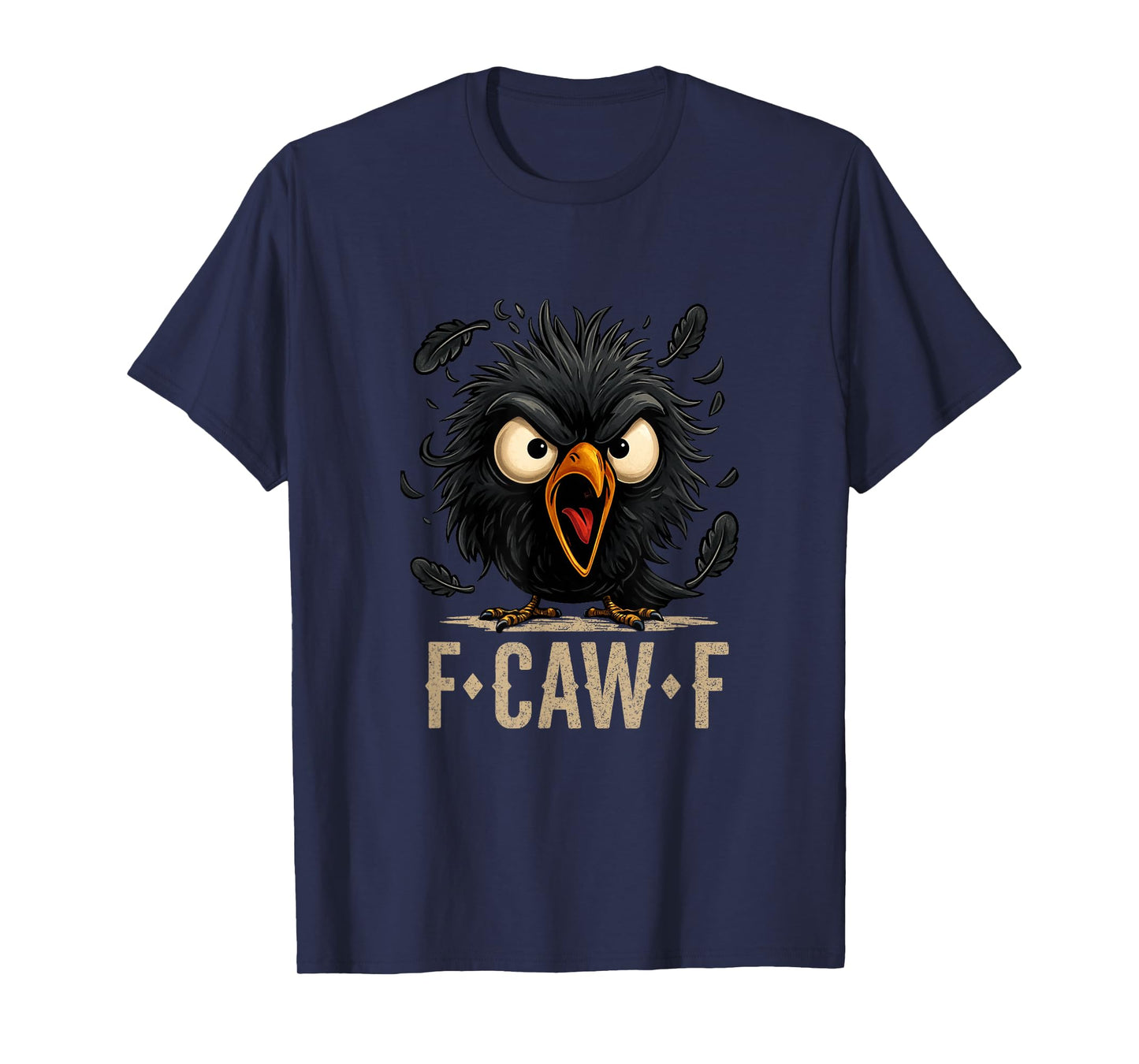 F-Caw-F Black Crow Black Bird Funny Crow F Caw F Gothic T-Shirt