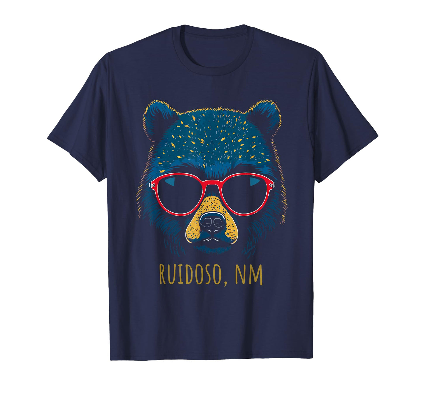 Ruidoso New Mexico Bear Wearing Sunglasses Design T-Shirt
