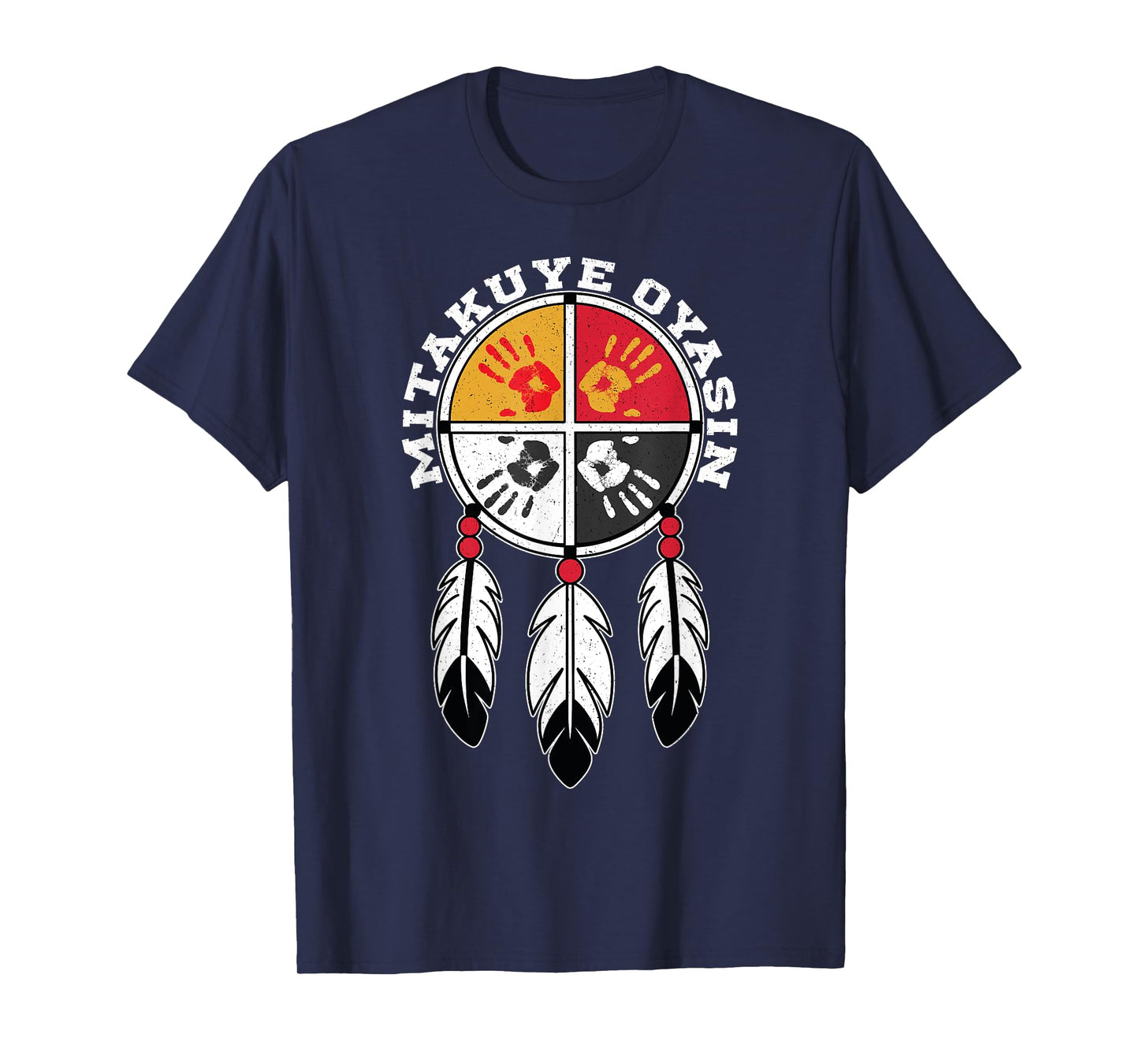 Mitakuye Oyasin Native American indigenous Medicine Wheel T-Shirt