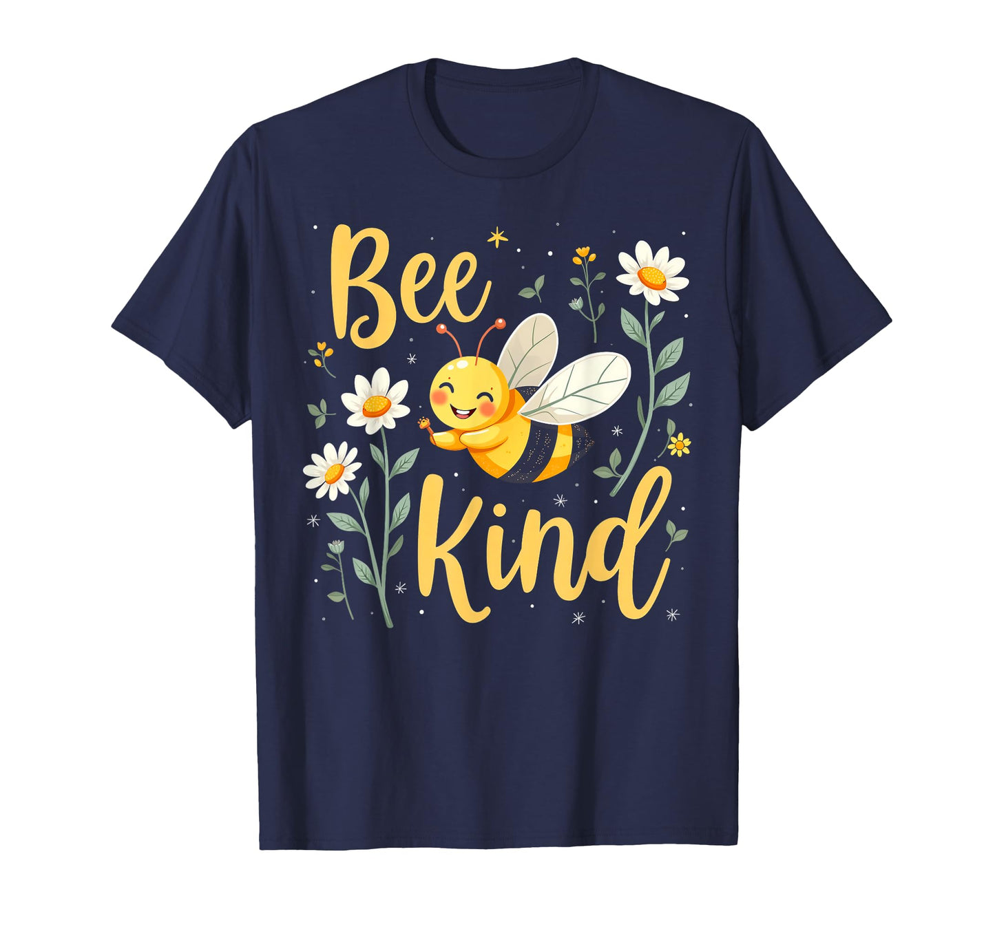 Bee Kind Cute bee with Flower Kindness T-Shirt
