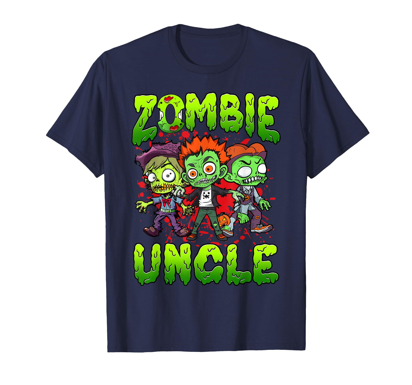 Zombie Uncle Halloween Costume Family Matching T-Shirt