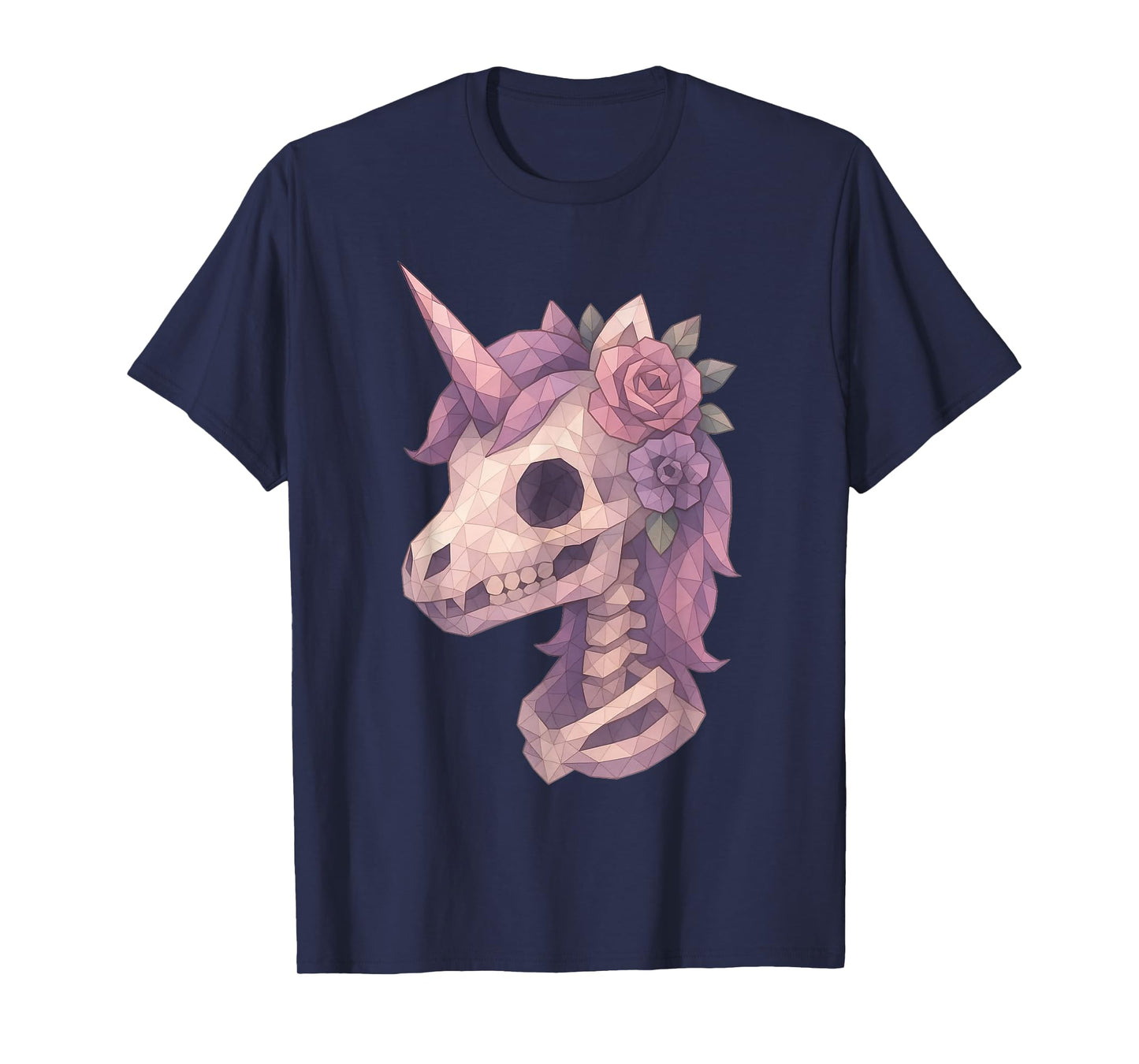 Low Poly Kawaii Unicorn Pastel Goth Geometric T-Shirt