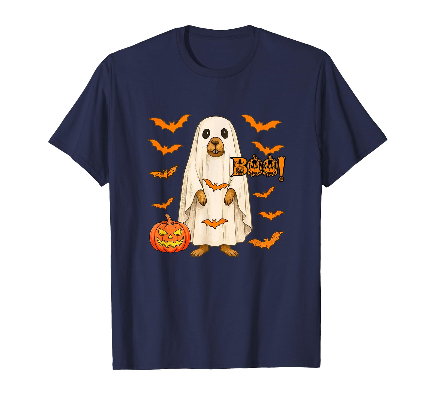 Boo Halloween Gopher Cosplay Ghost Costume Animal Lover T-Shirt