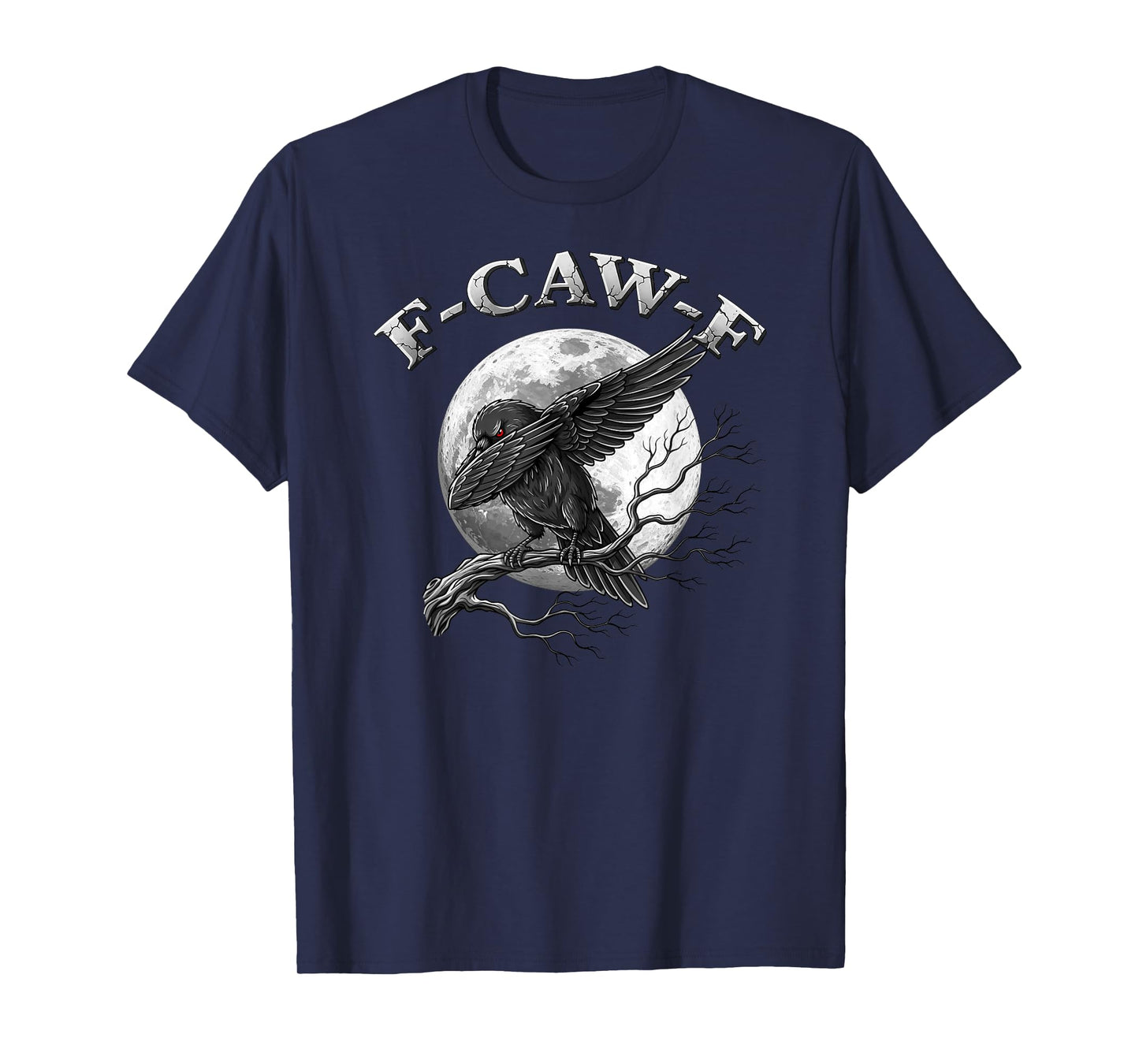 Dabbing Black Crow, F-Caw-F Funny Black Bird Gothic Adult T-Shirt