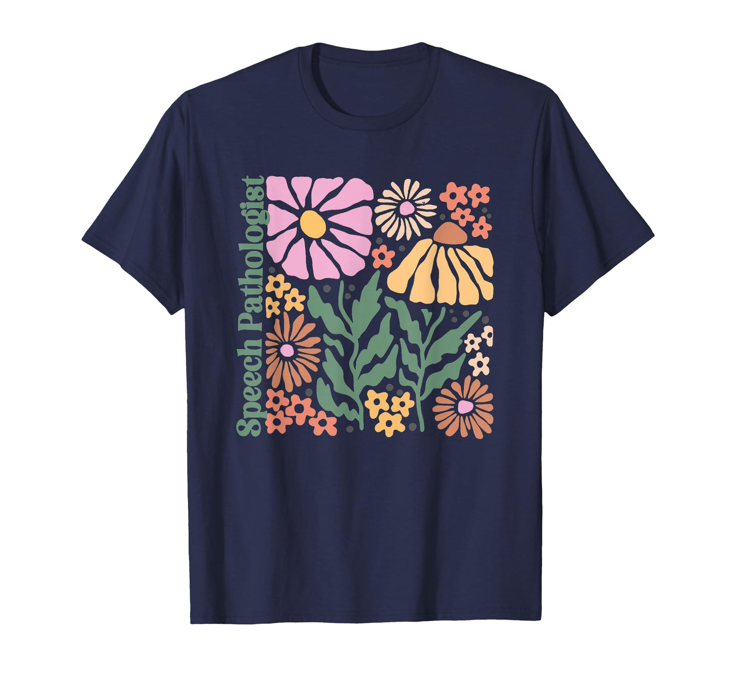 Groovy Flower SLP Boho Speech Language Pathologist AAC T-Shirt
