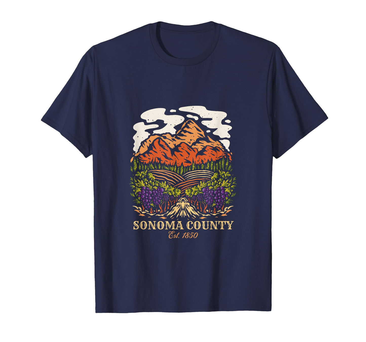 Sonoma County Vineyard California Winery Wine Lover T-Shirt
