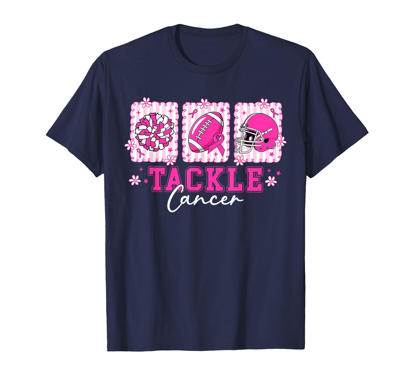 Pink Out Tackle Breast Cancer Awareness American Football T-Shirt