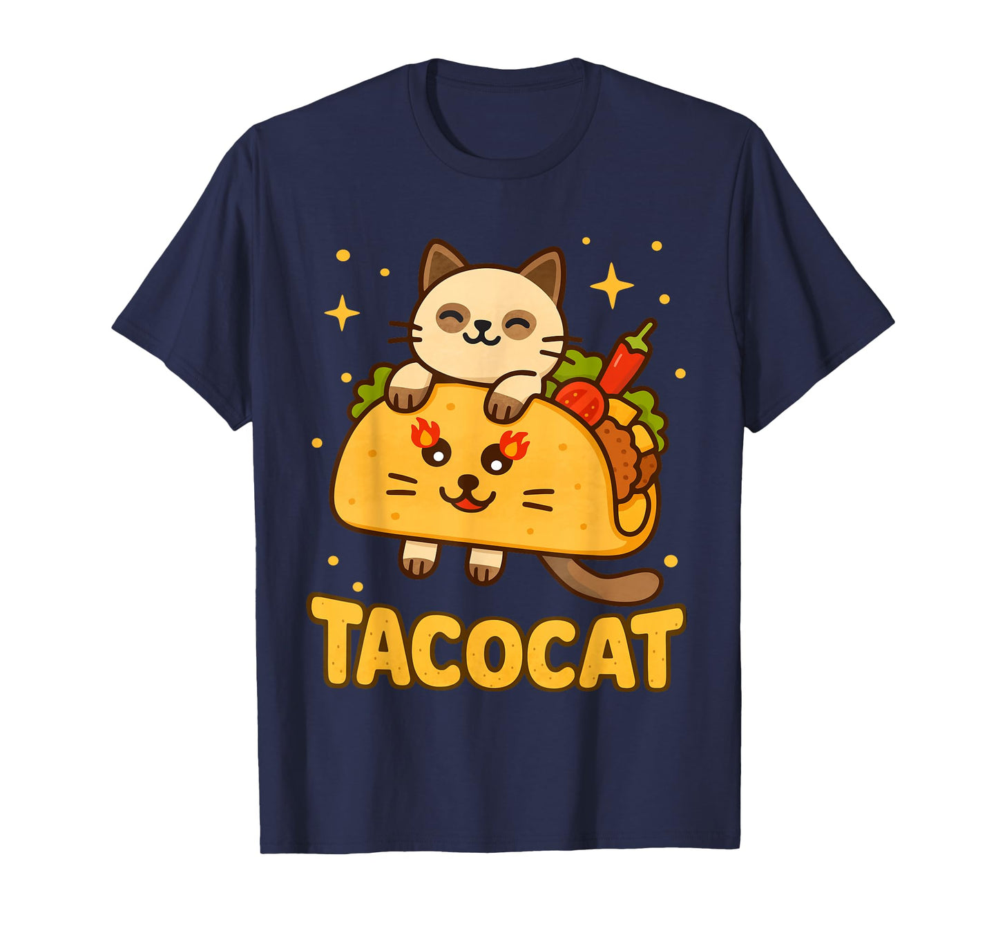 Funny Siamese Tacocat Sleeping Cute Meow Love Cat Taco Lover T-Shirt